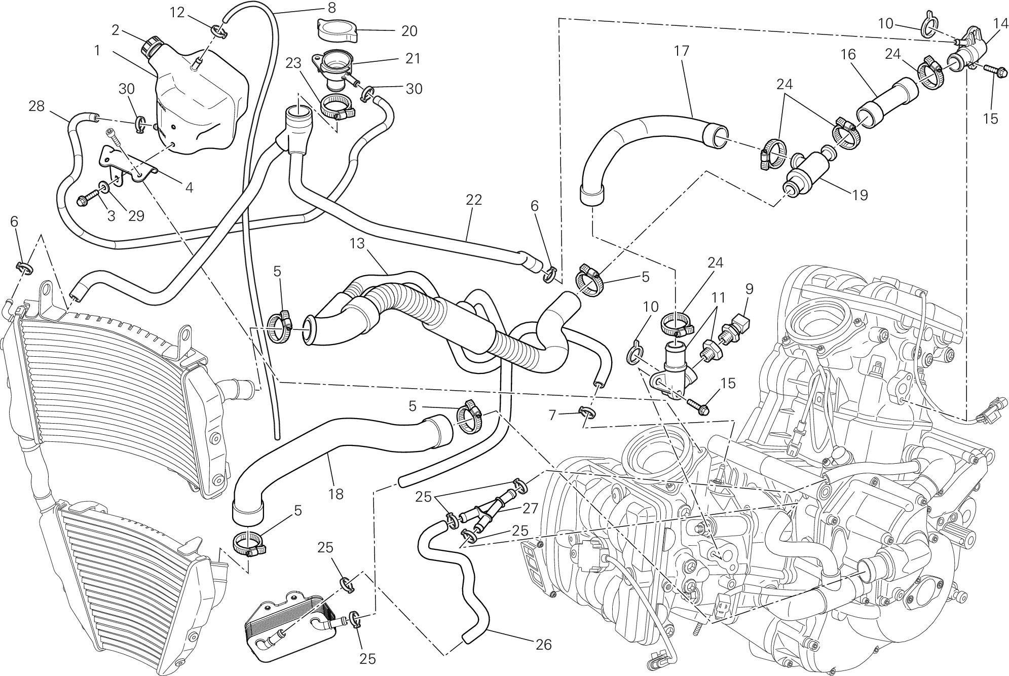 031 CIRCUIT DE REFROIDISSEMENT POUR STREETFIGHTER S 2013