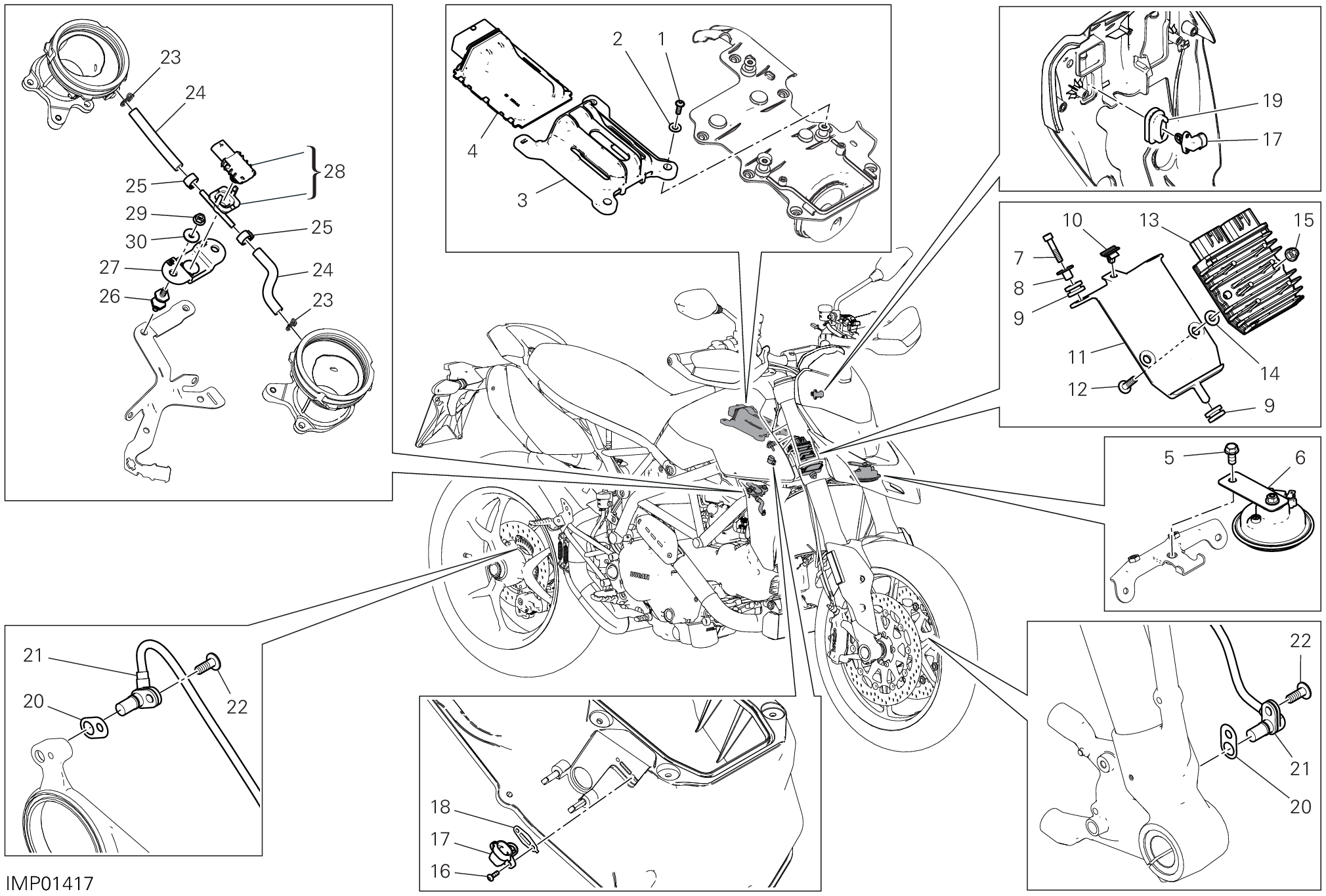 12C DISOISITIF ELECTRIQUES POUR HYPERMOTARD 950 2024