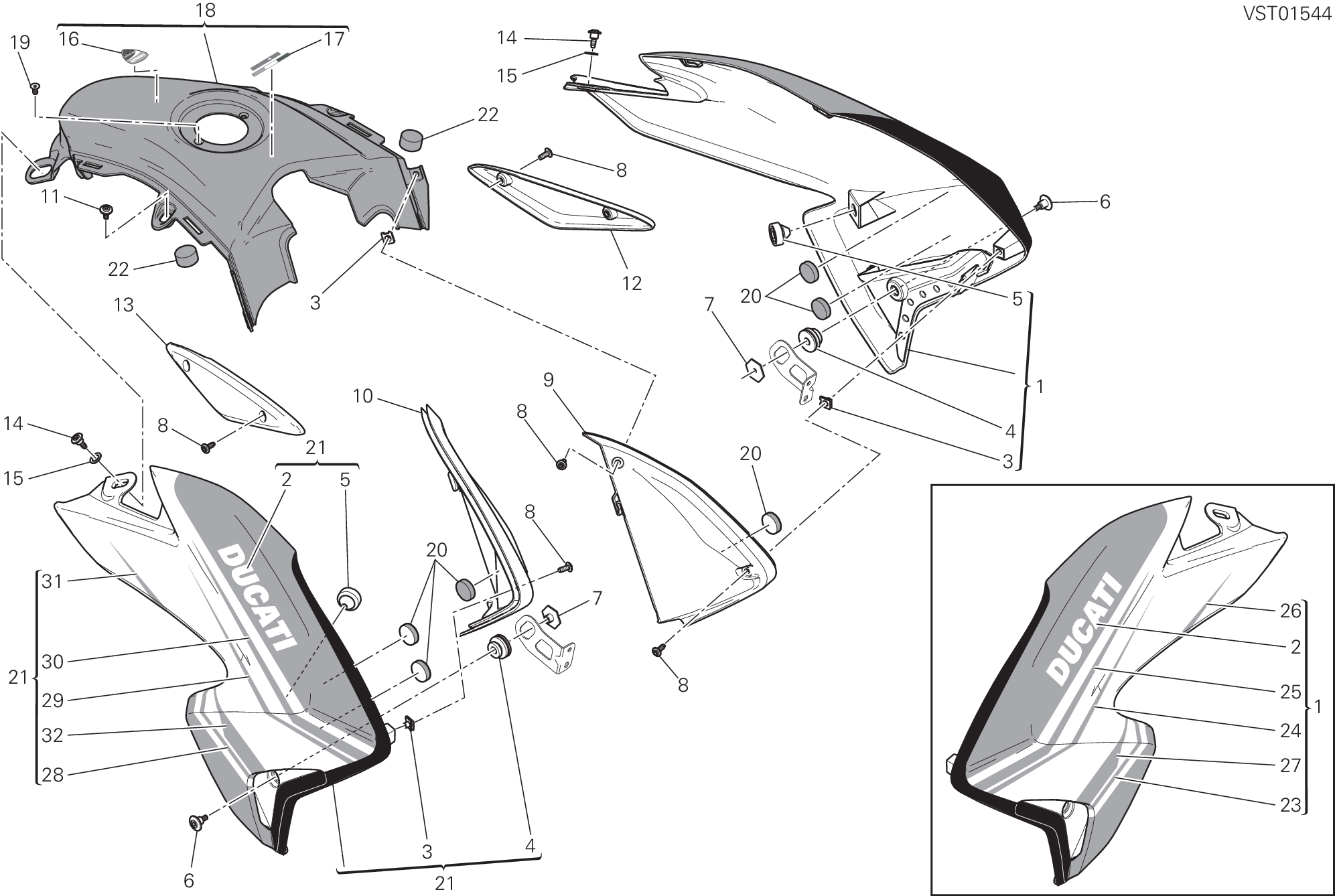 34A CARENATURA POUR HYPERMOTARD 939 SP 2018