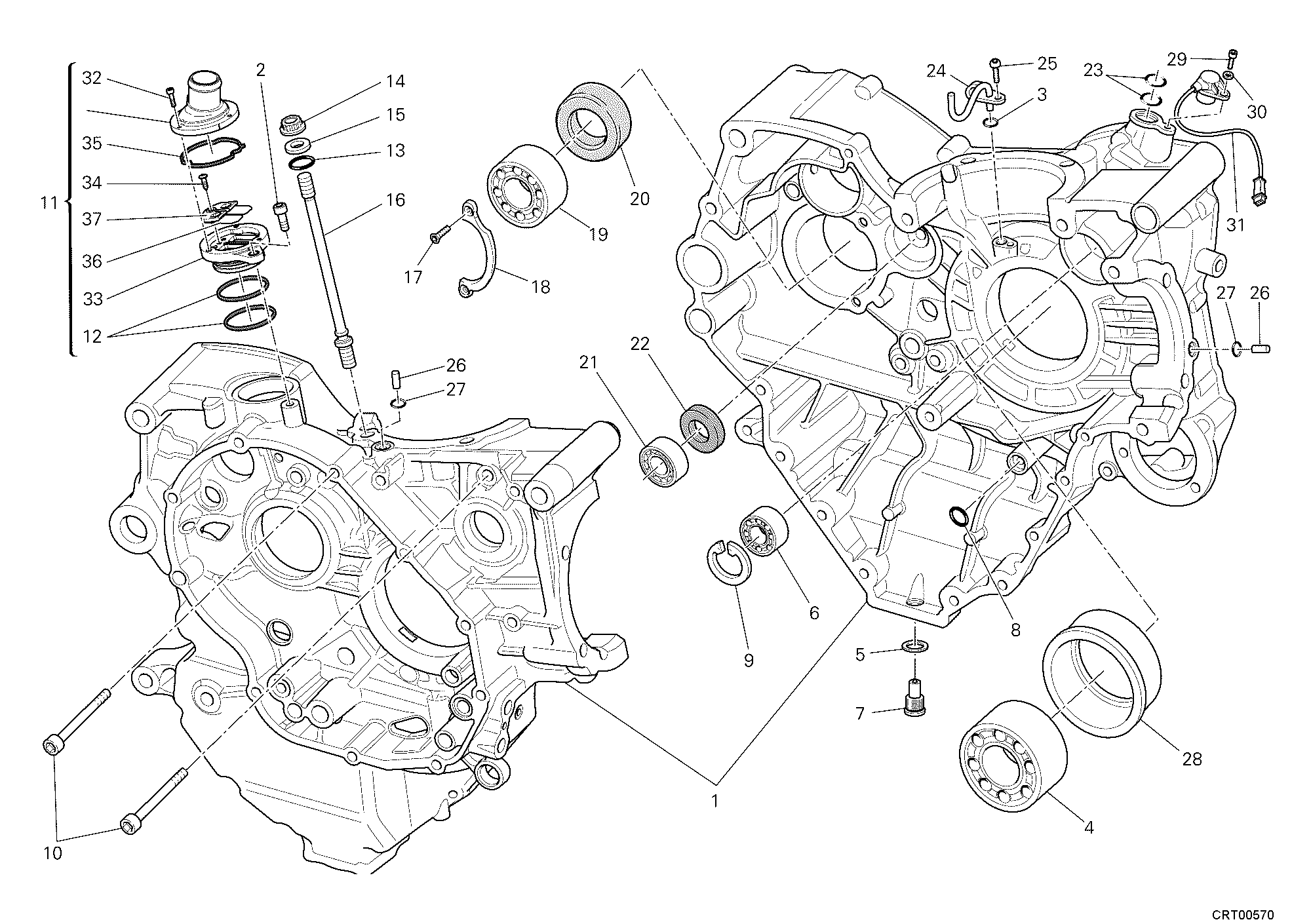 010 CARTER MOTEUR POUR DIAVEL 2011