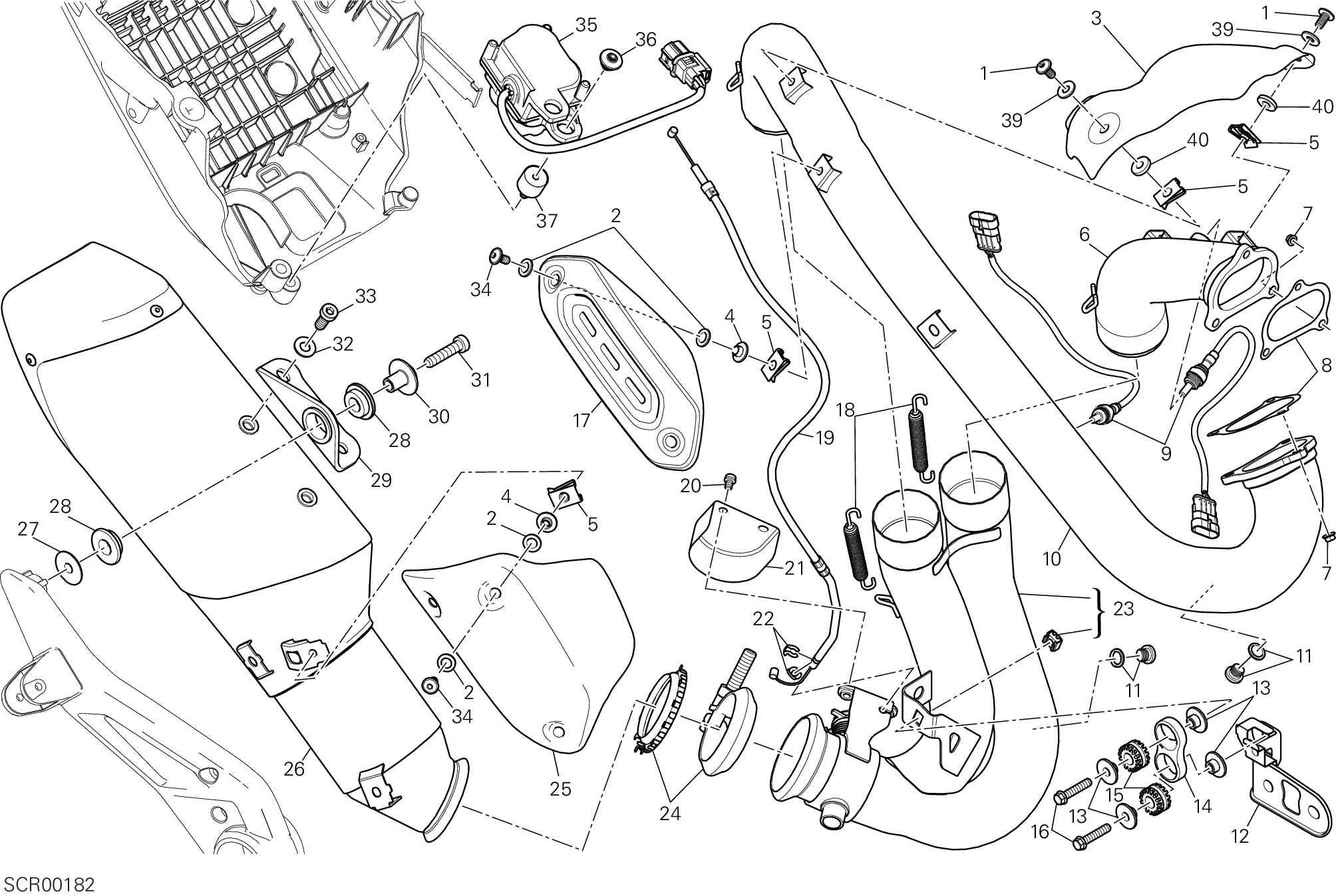 019 ECHAPPEMENT POUR HYPERMOTARD 2014