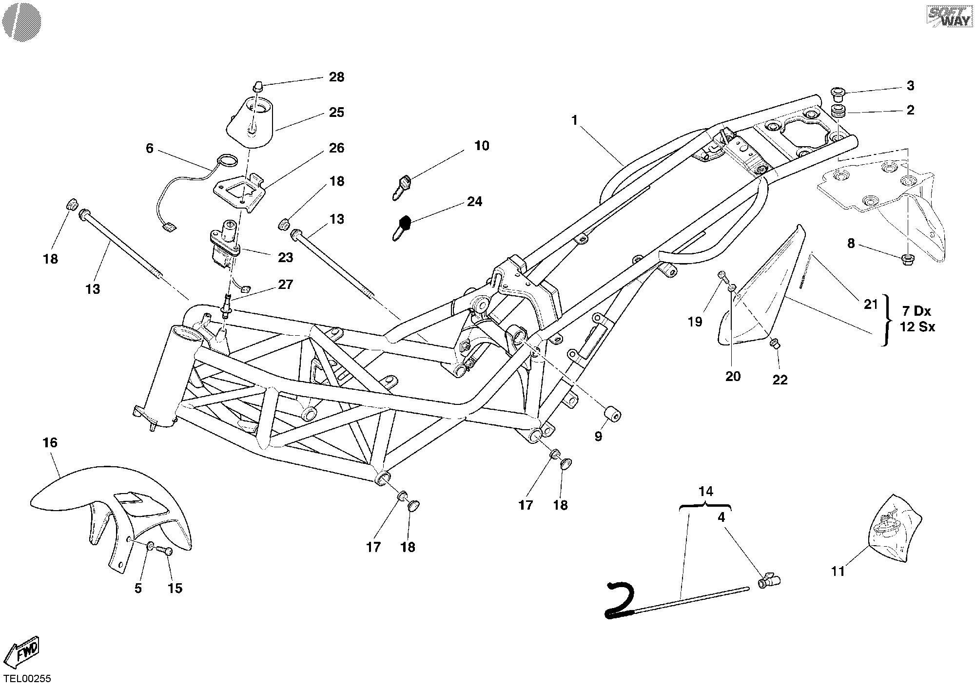 030 CADRE POUR MONSTER 400 2004