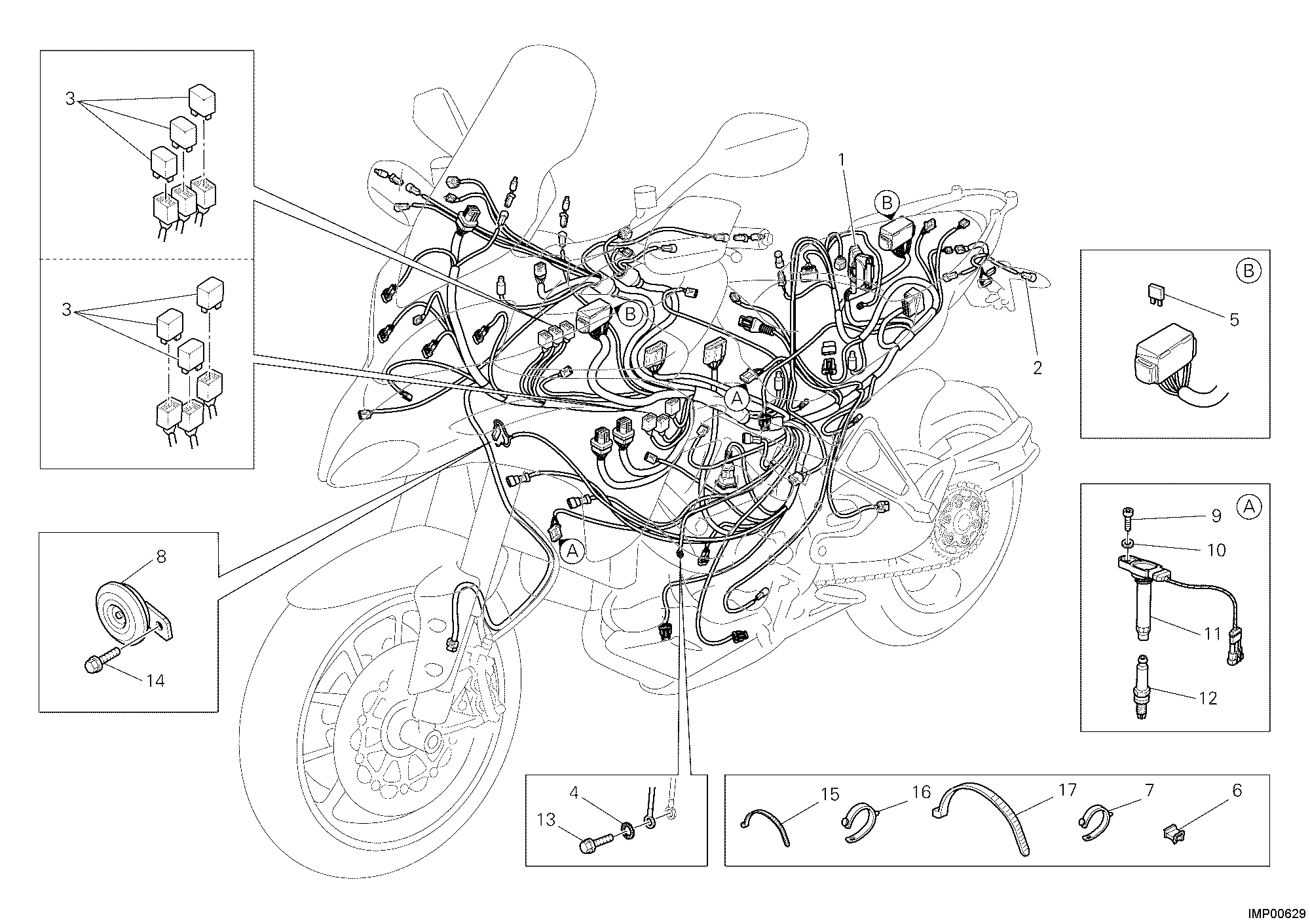 18B FAISCEAU DE FILS POUR MULTISTRADA 1200 ABS 2010