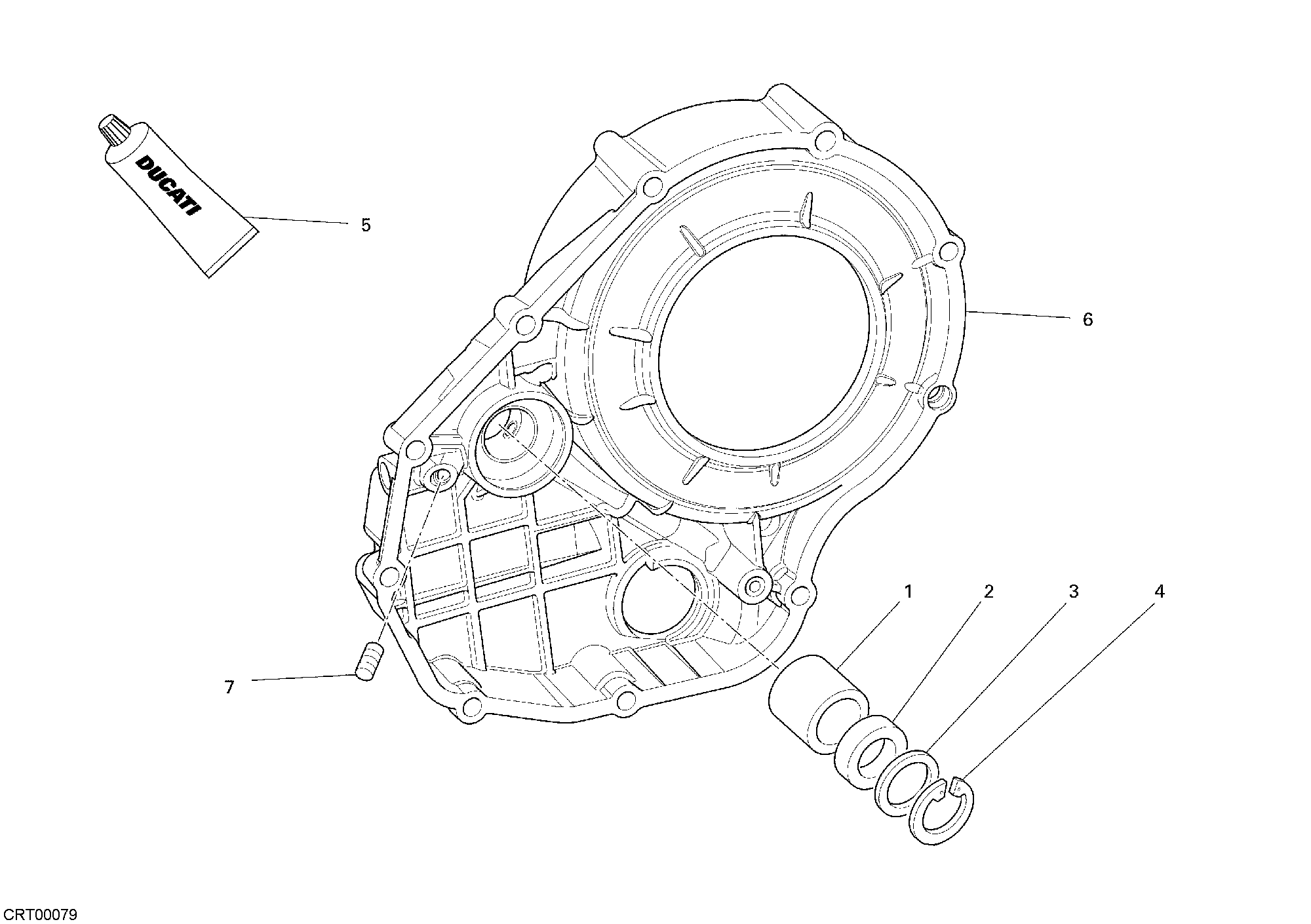 05A COUVERCLE EMBRAYAGE POUR MONSTER S4R 2007