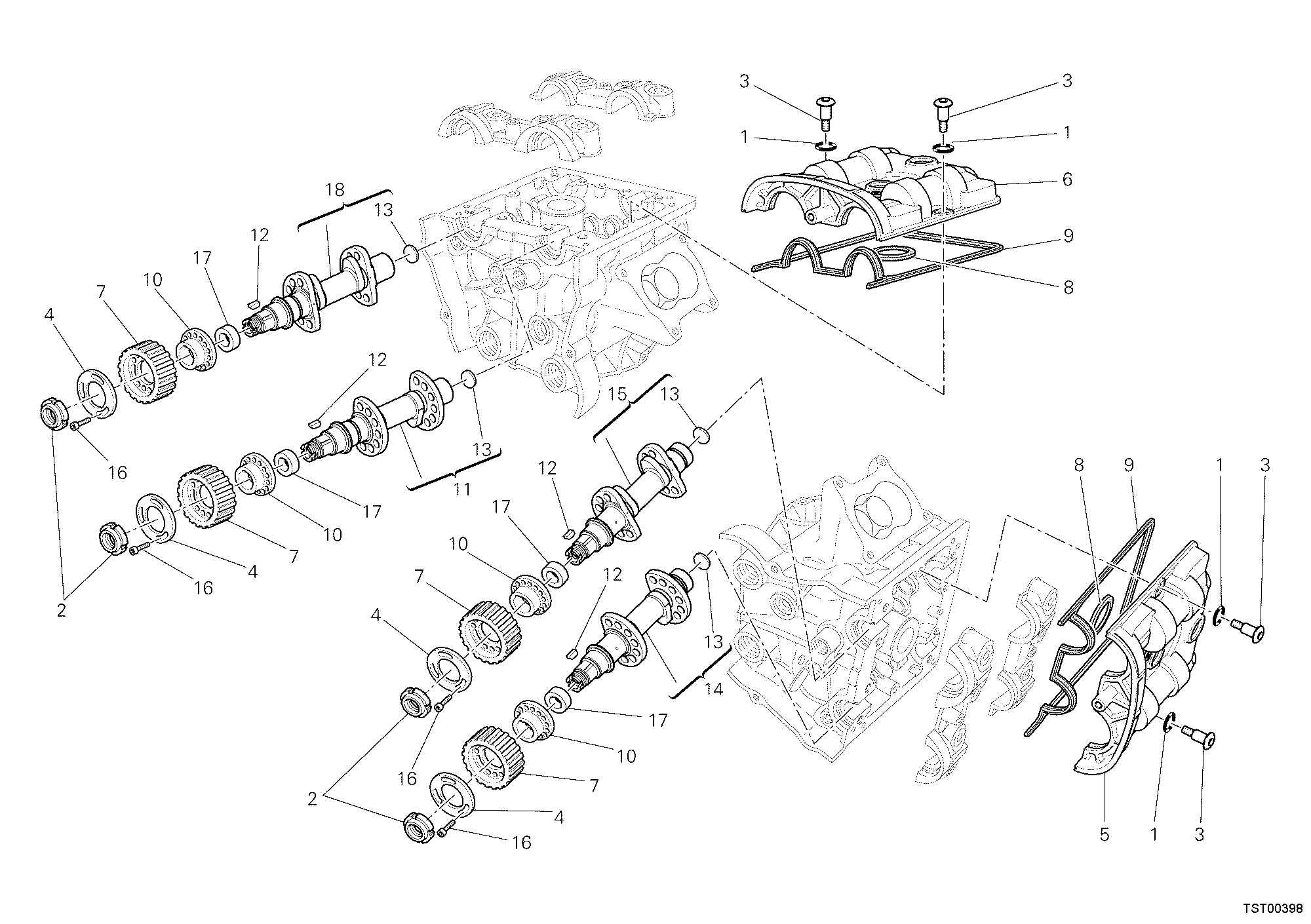 013 ARBRE A CAMES POUR MULTISTRADA 1200 2012