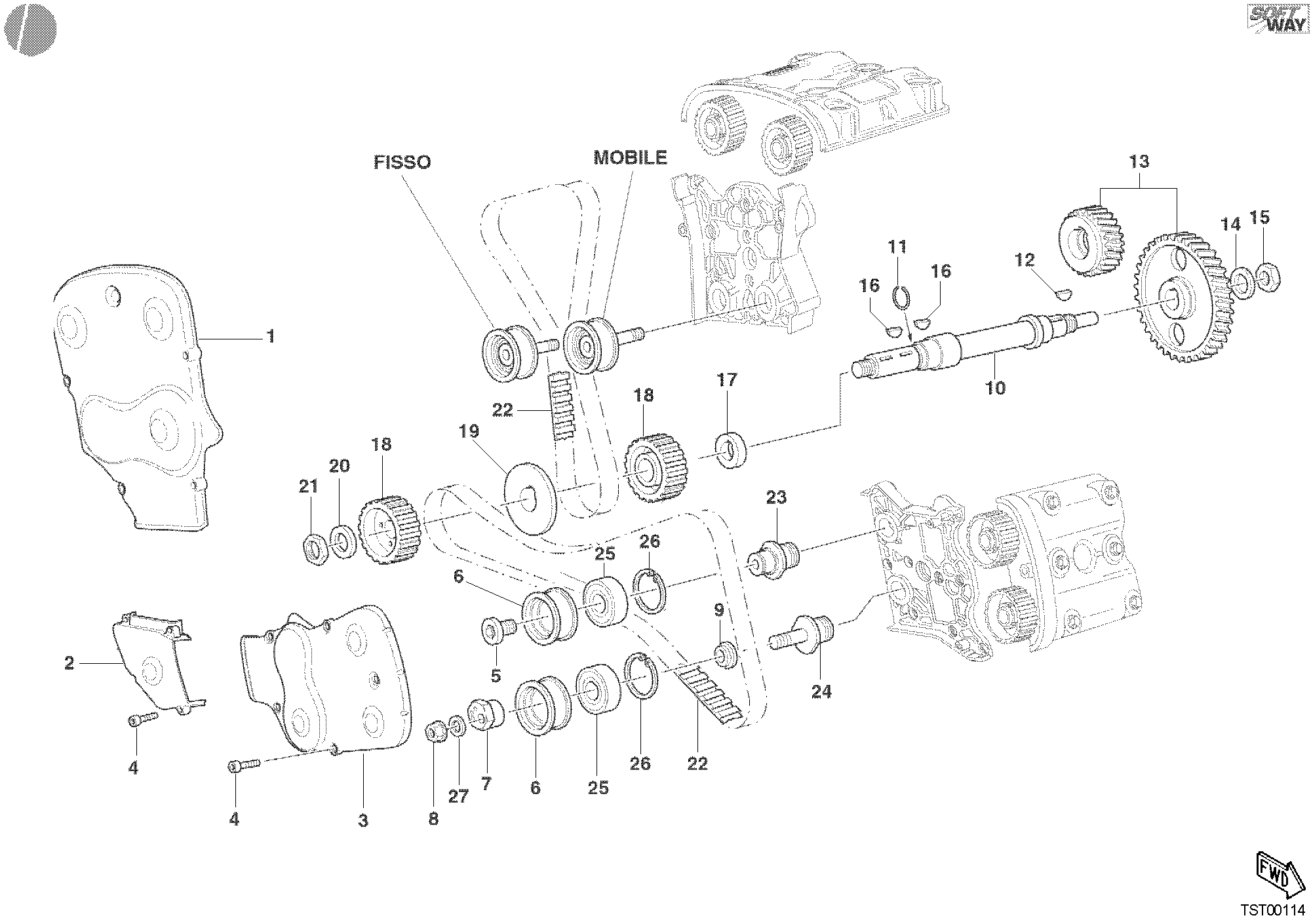 008 COURROIE DISTRIBUTION POUR SUPERBIKE 998 R 2002
