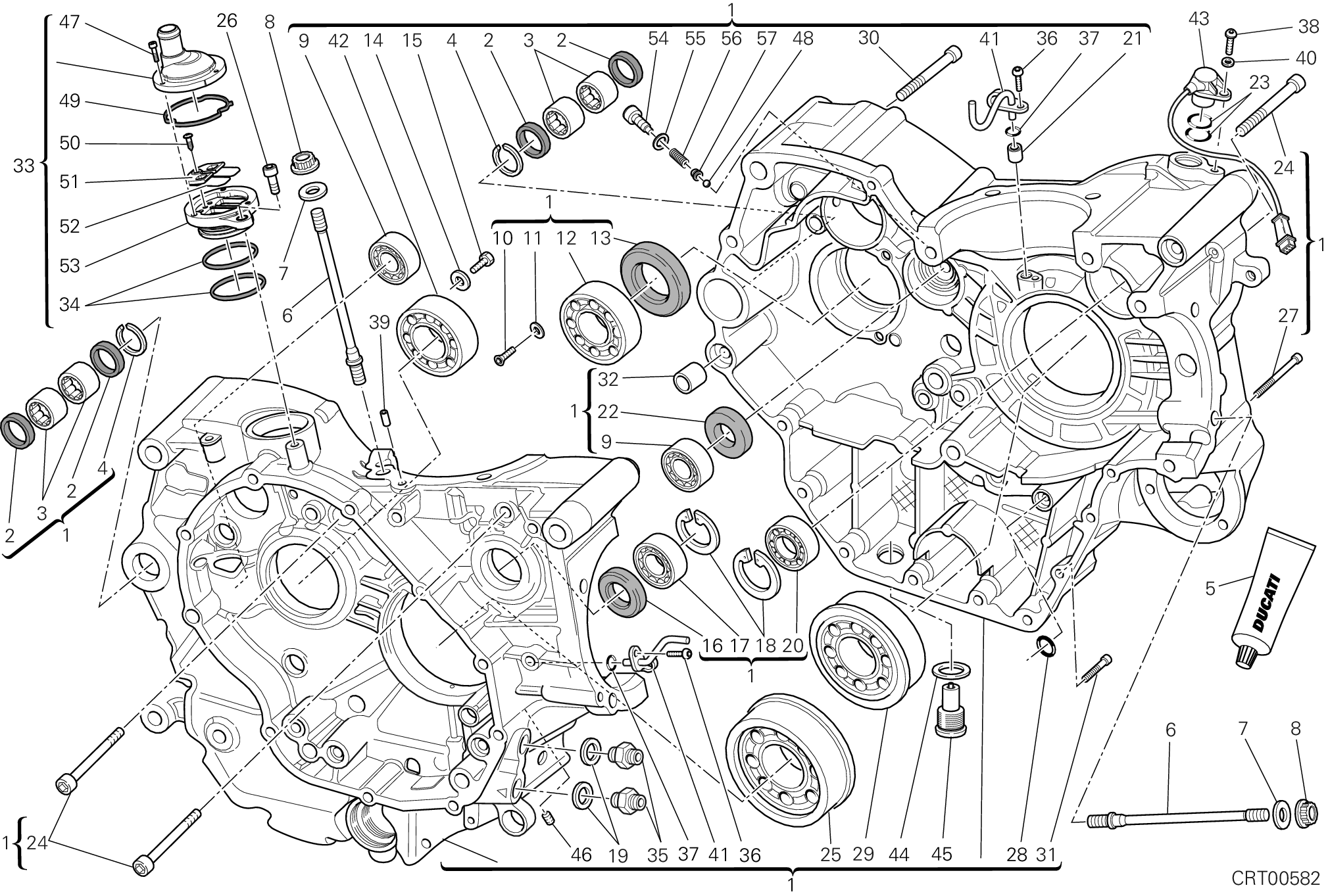 010 CARTER MOTEUR POUR MONSTER 1100 EVO ABS 2012