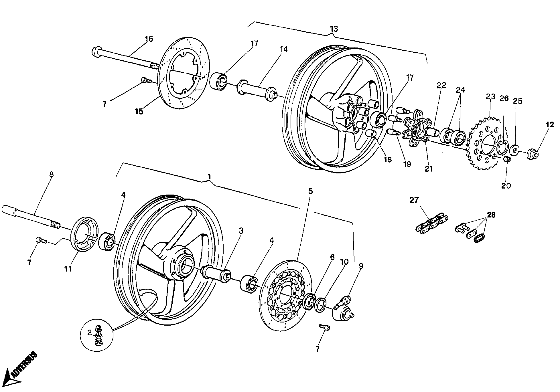 023 ROUES FM 001755 POUR MONSTER 400 1995