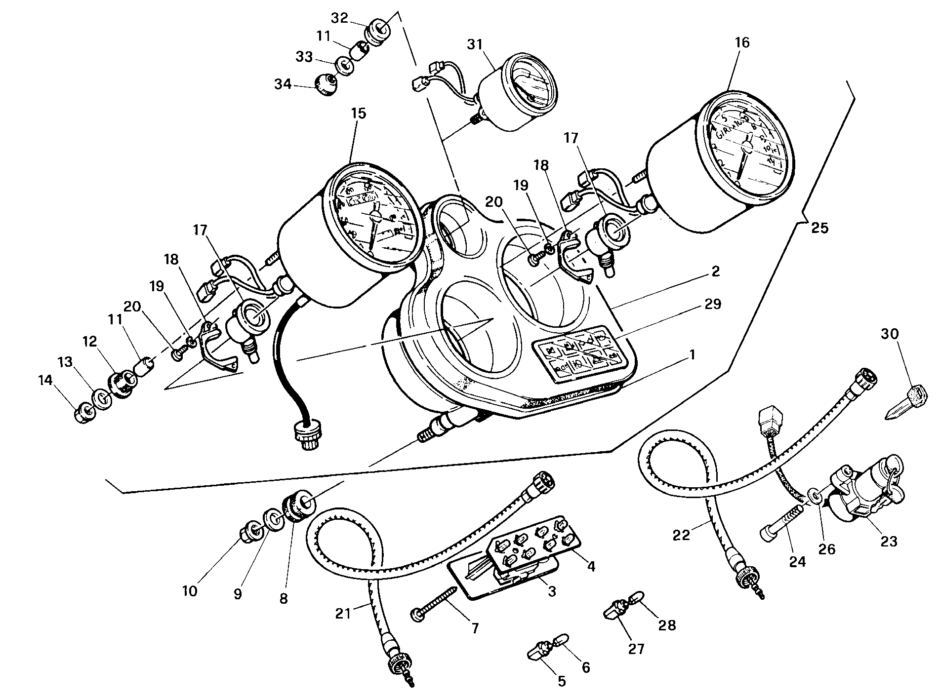 020 COMPTEURS DM 016056 POUR SUPERSPORT 900 SS 1991