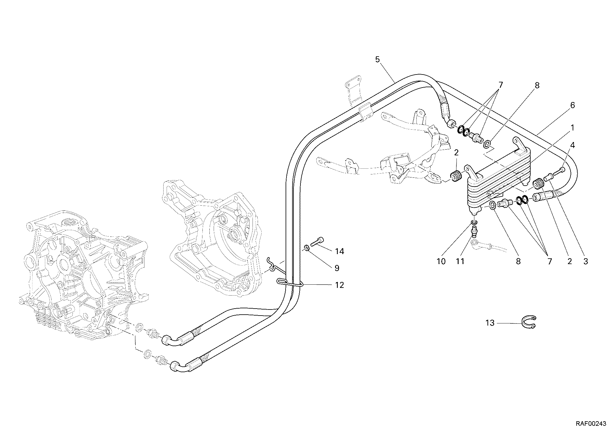 035 RADIATEUR A HUILE POUR MULTISTRADA 1000 2006