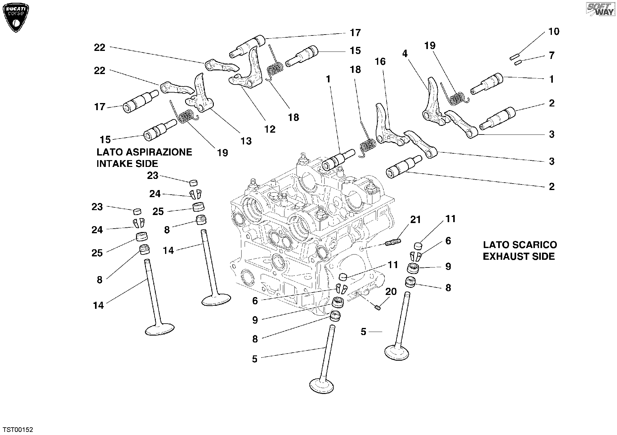 013 SOUPAPE POUR SUPERBIKE 999 RS 2004
