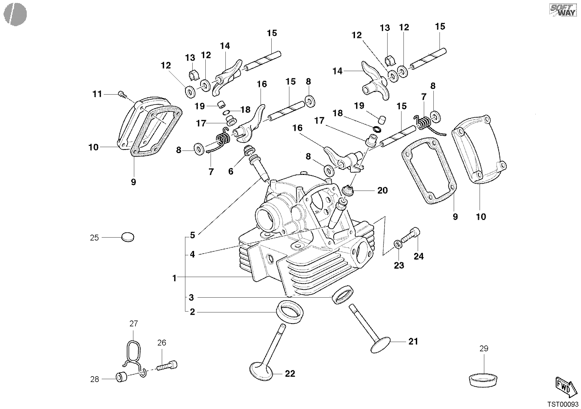 014 CULASSE VERTICALE POUR MONSTER 750 2002
