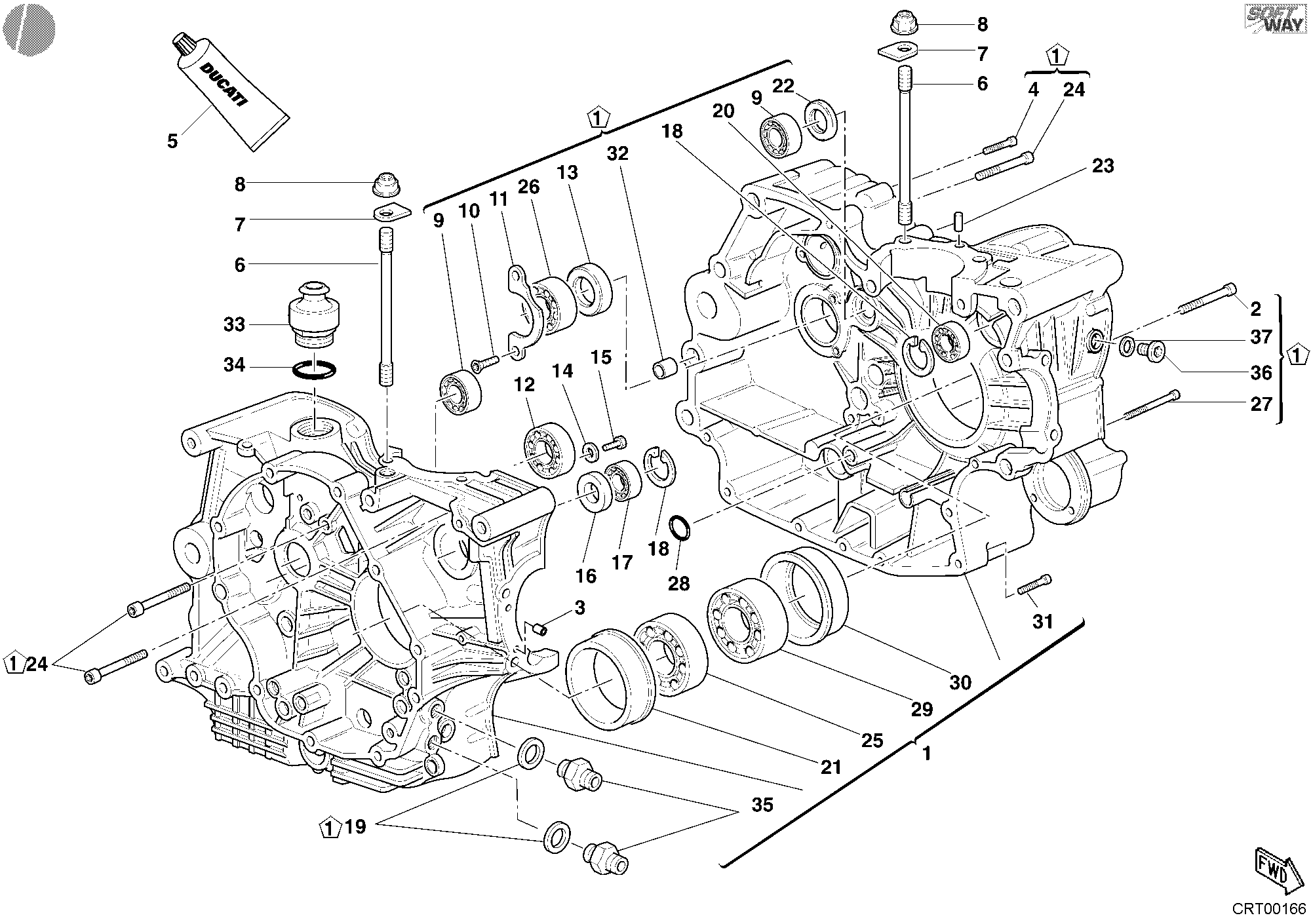 010 CARTER MOTEUR POUR MULTISTRADA 1000 2003