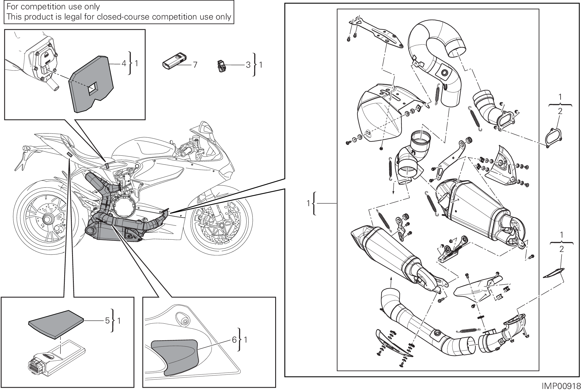 34C ACCESSOIRES POUR SUPERBIKE 1199 PANIGALE R 2013