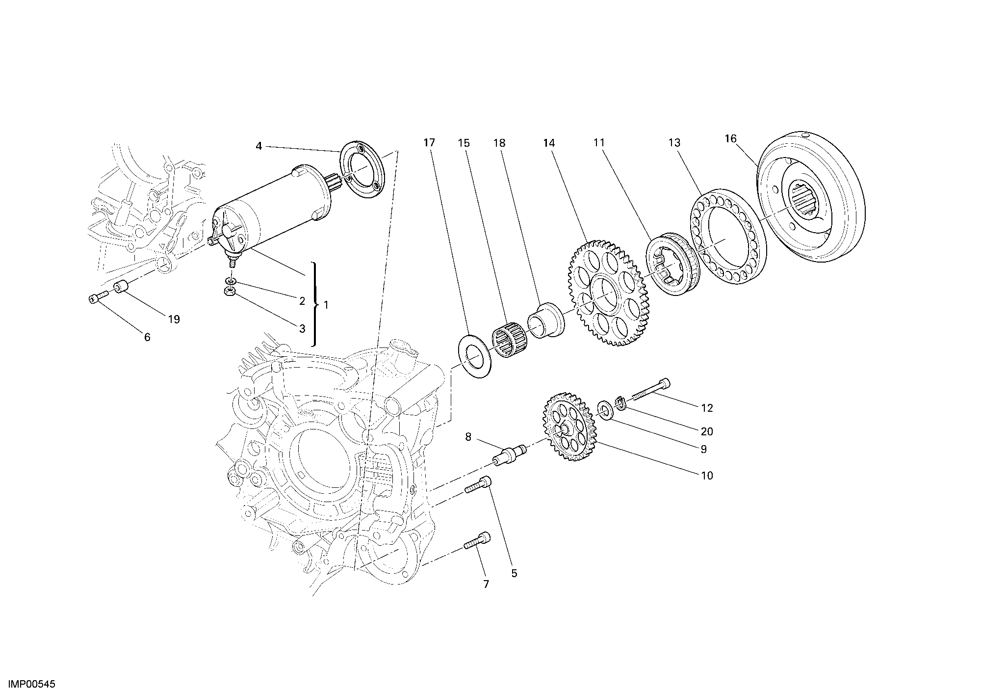 012 DEMARREUR ELECTRIQUE POUR SUPERBIKE 1198 2009