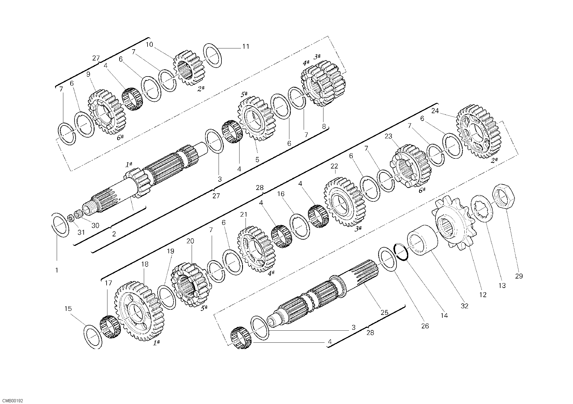 003 BOITE DE VITESSES POUR MONSTER 1100 ABS 2010