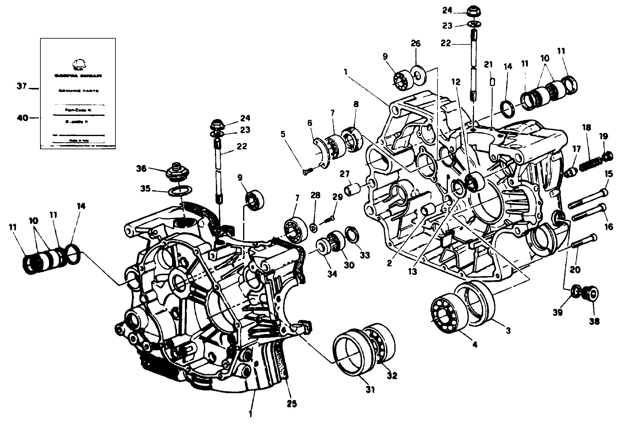 010 CARTER MOTEUR POUR SUPERBIKE 851 1991