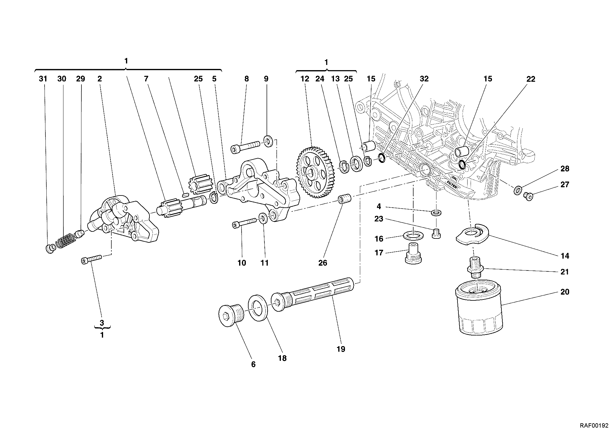 009 POMPE A HUILE FILTRE POUR SUPERBIKE 749 S 2006