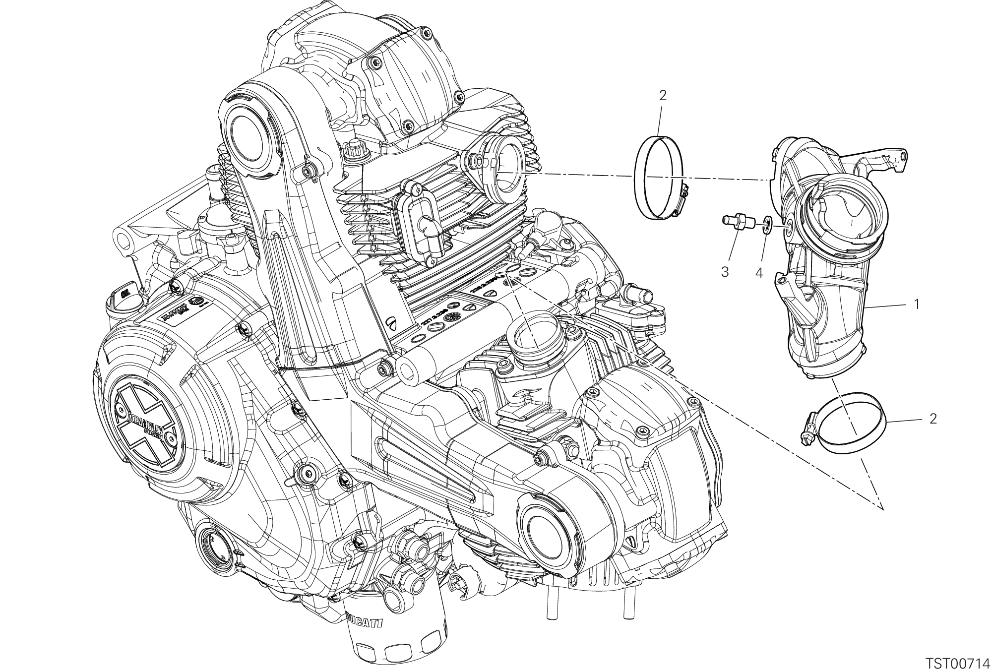 11E RACCORD DADMISSION POUR SCRAMBLER FULL THROTTLE 2G 2023