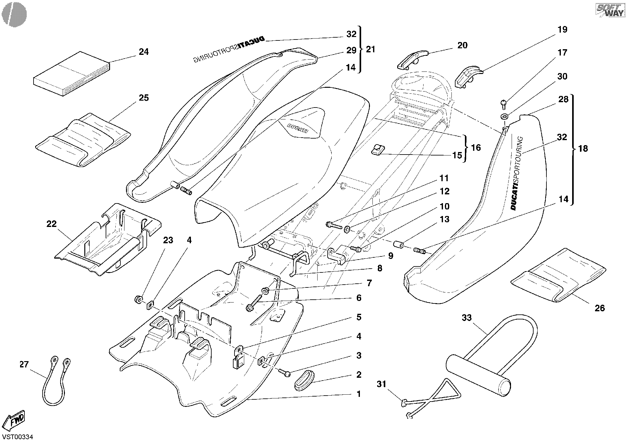 040 SELLE POUR SPORT TOURING ST4 S ABS 2005