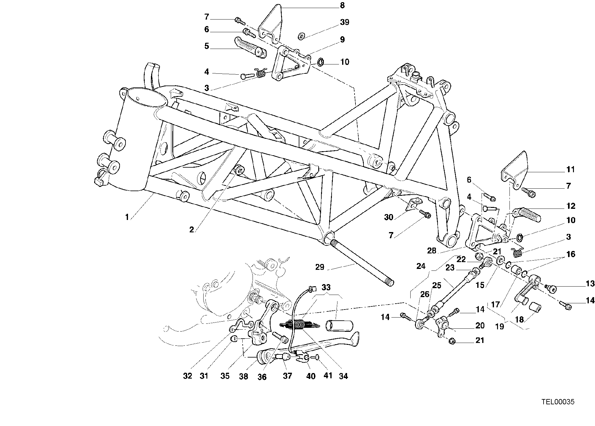 023 CADRE POUR SUPERBIKE 748 S 2000