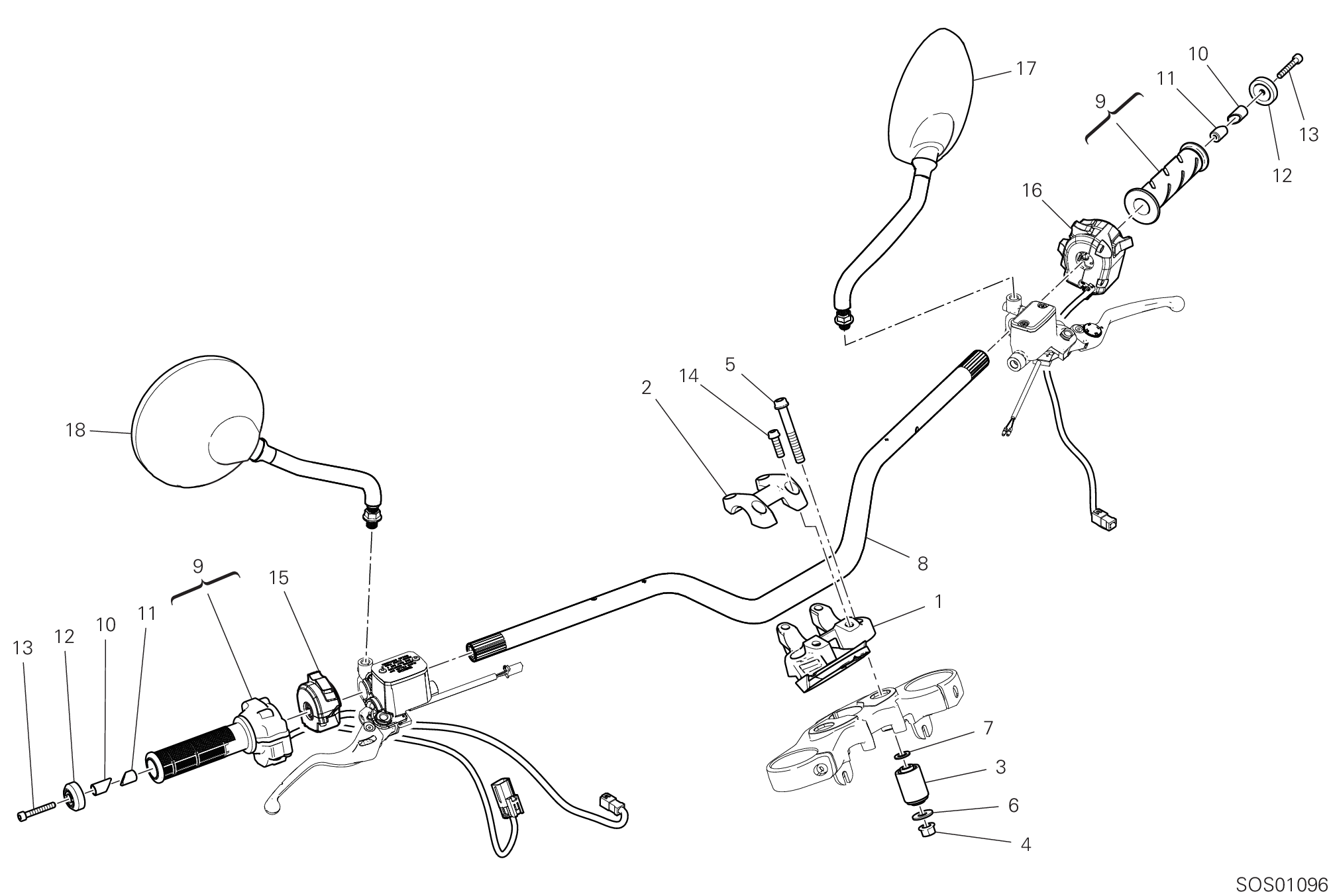 22A GUIDON POUR SCRAMBLER 1100 TRIBUTE PRO 2023
