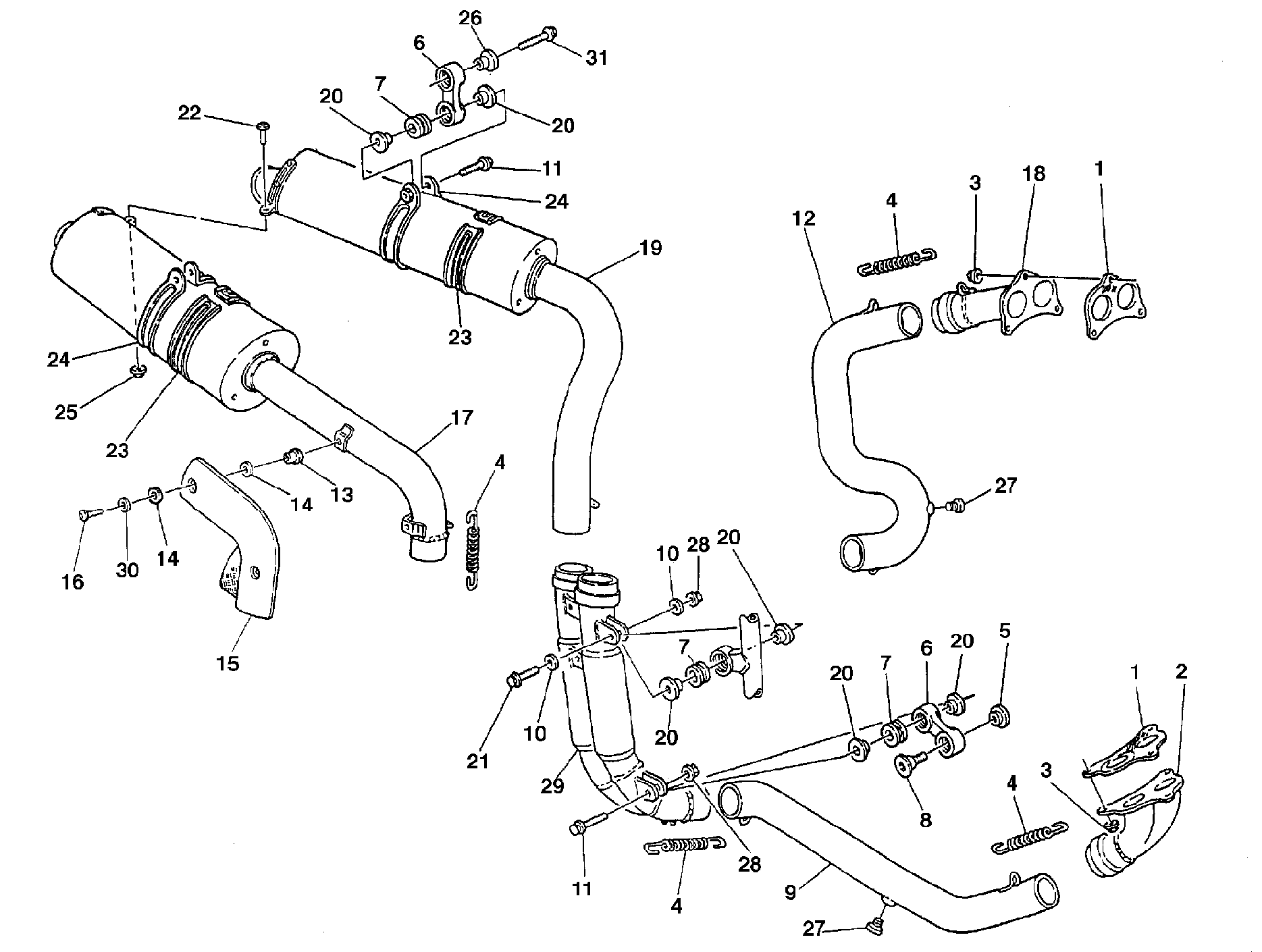 190 ECHAPPEMENT POUR SUPERBIKE 748 SPS 1999