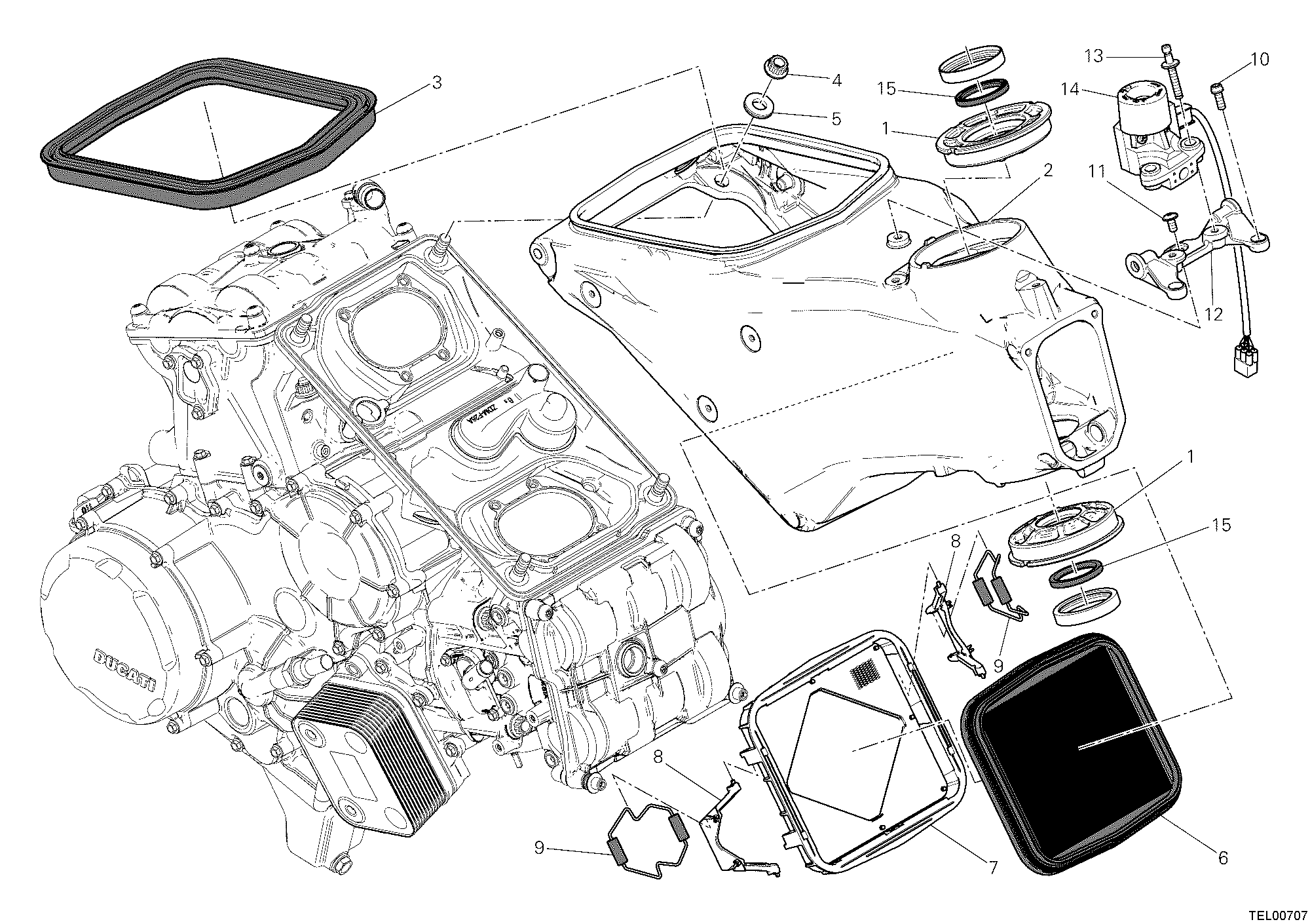 022 CADRE POUR SUPERBIKE 1199 PANIGALE ABS 2012