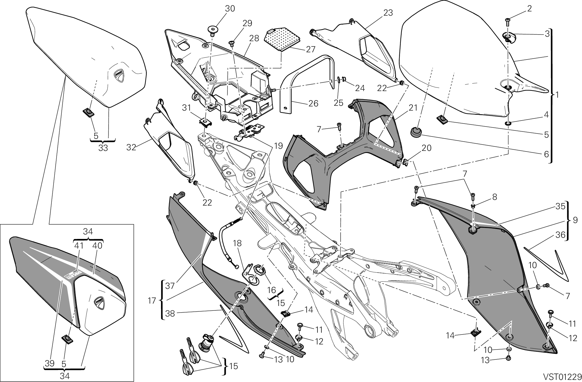 033 SELLE POUR SUPERBIKE 1199 PANIGALE R 2014
