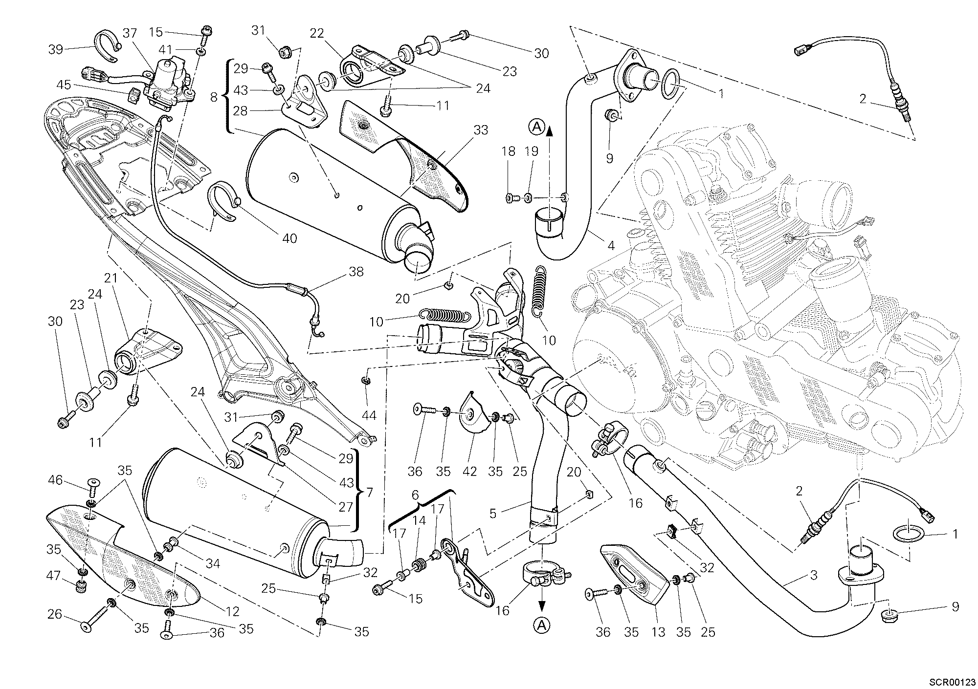 020 ECHAPPEMENT POUR MONSTER 1100 S 2010