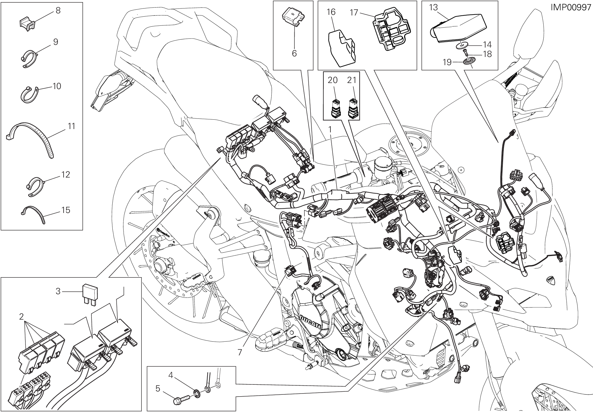 18B FAISCEAU DE FILS POUR MULTISTRADA 1200 ENDURO TOURING 2018