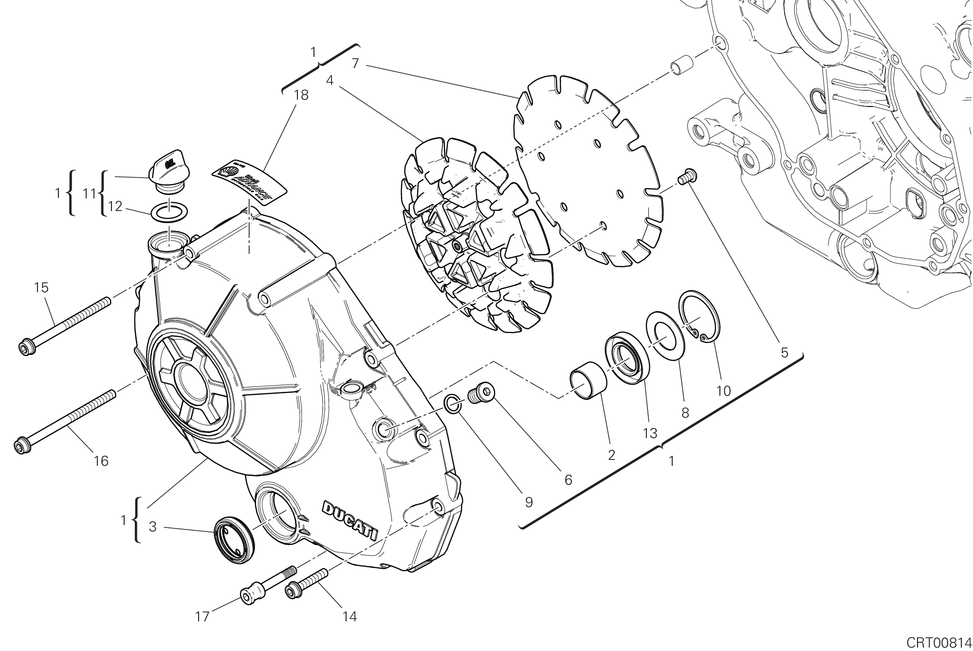 04A COUVERCLE EMBRAYAGE POUR SCRAMBLER CAFE RACER 2019
