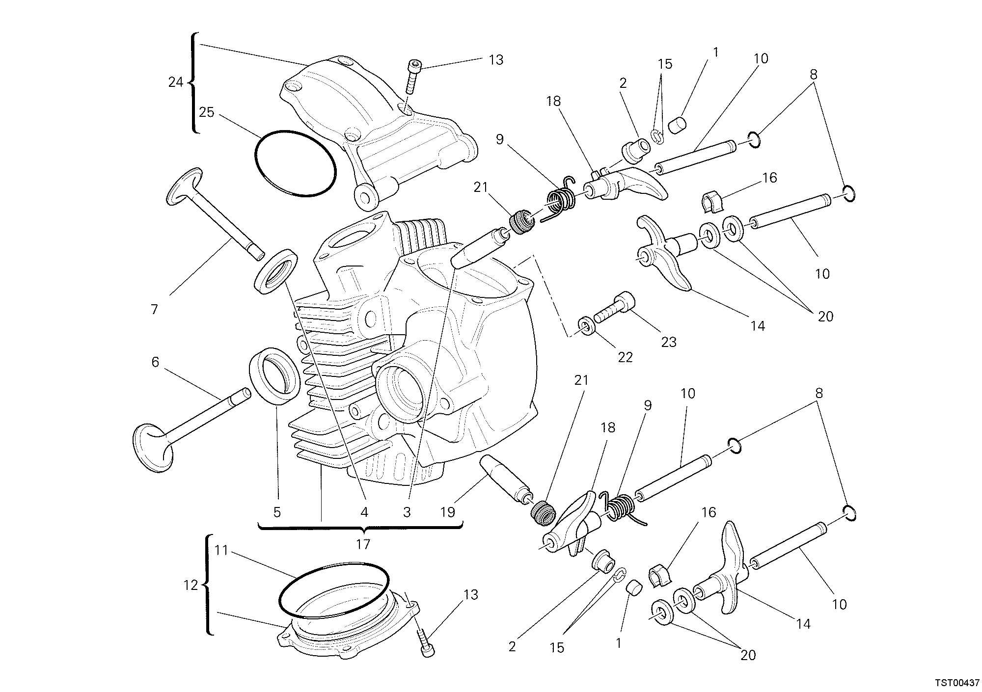 015 CULASSE HORIZONTALE POUR HYPERMOTARD 796 2010