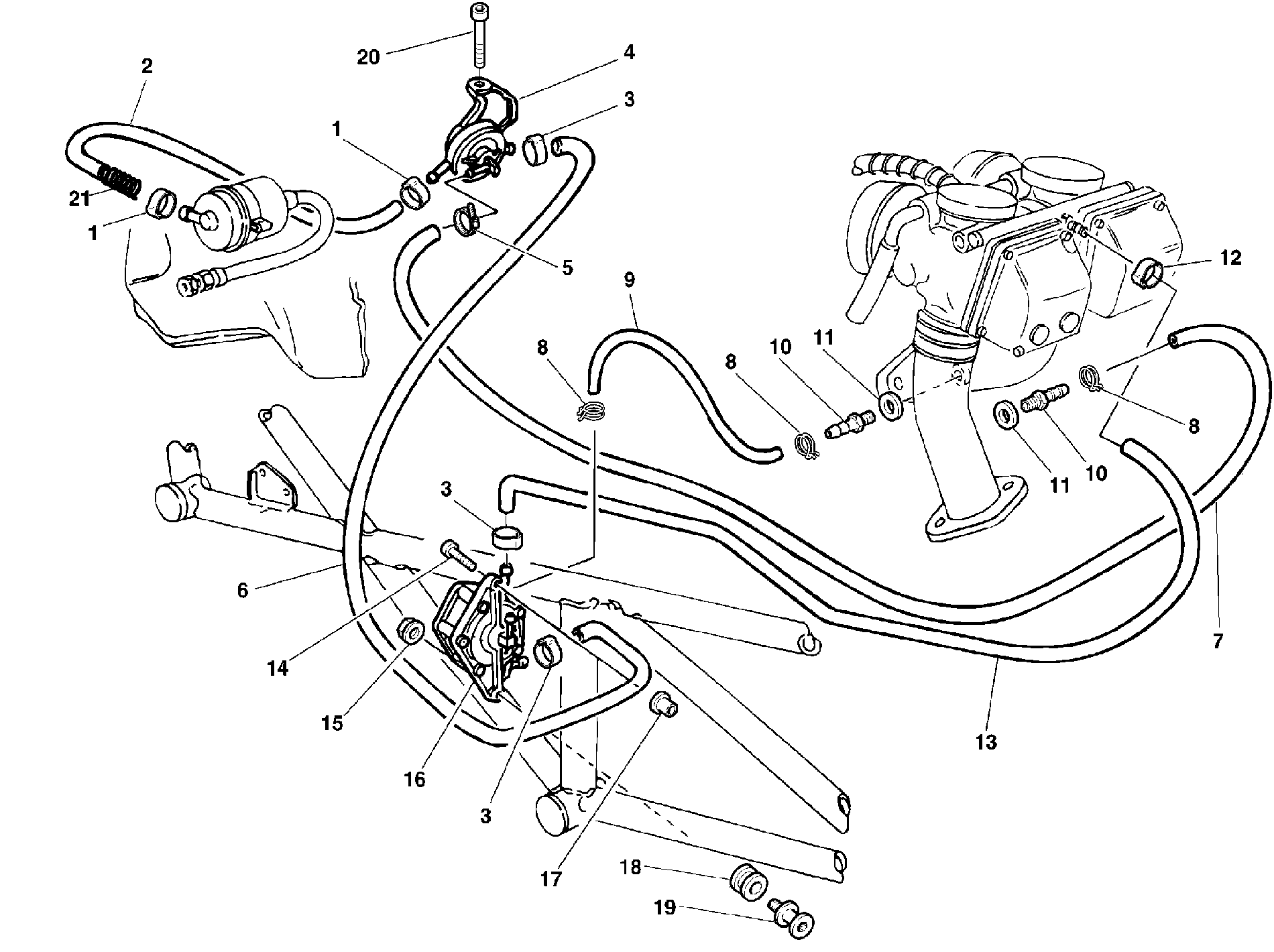 161 POMPE A CARBURANT POUR MONSTER 750 1999
