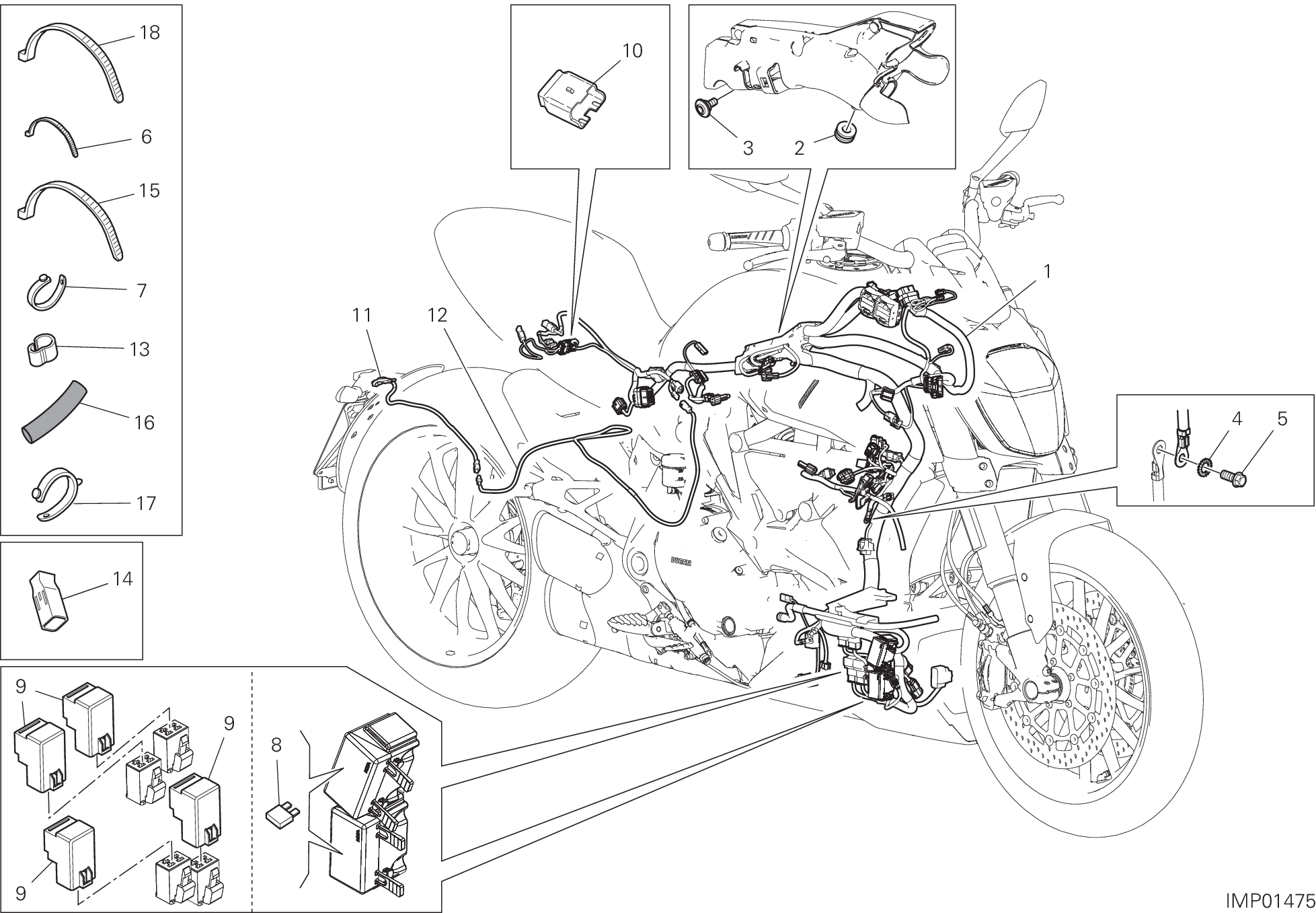 12A CIRCUIT ELECTRIQUE VEHICULE POUR DIAVEL 1260 2020