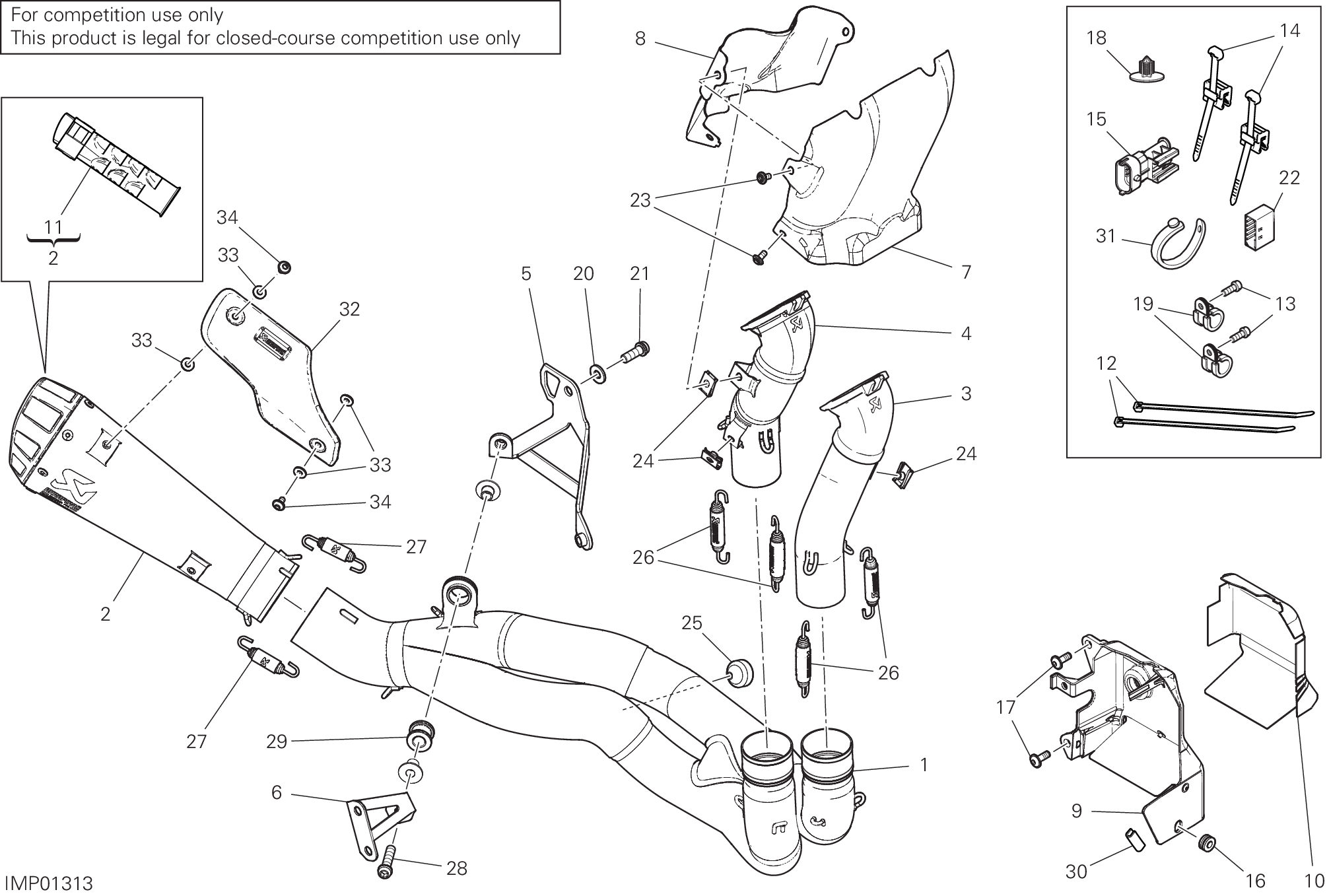 39C ACCESSOIRES POUR SUPERBIKE SUPERLEGGERA V4 2020