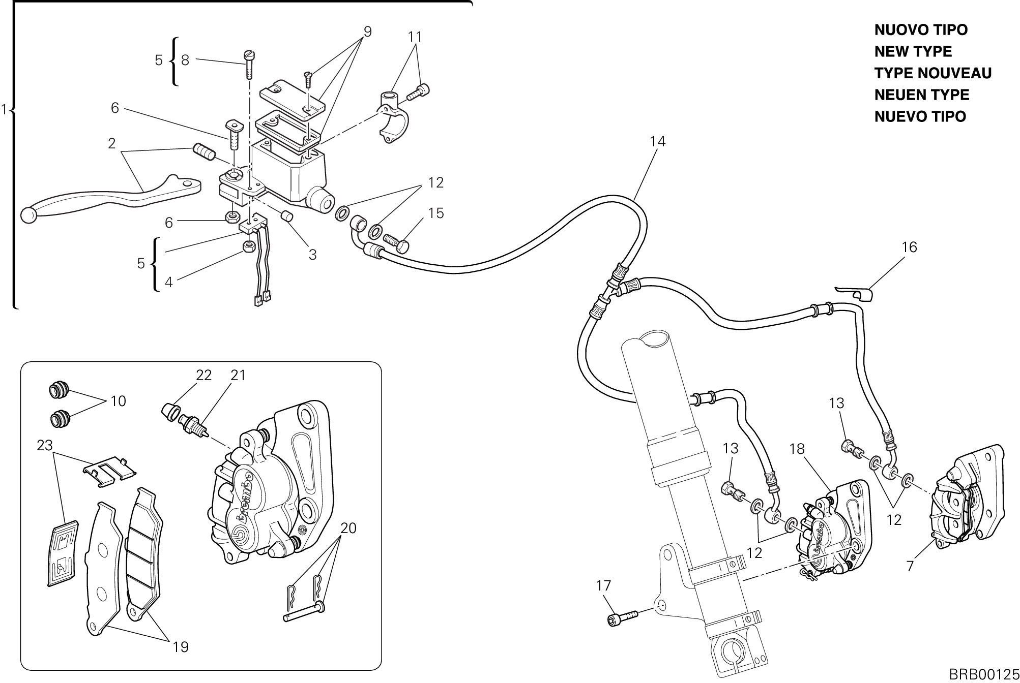 28A SYSTEME DE FREIN AVANT 2EME SERIE POUR MONSTER 620 2005