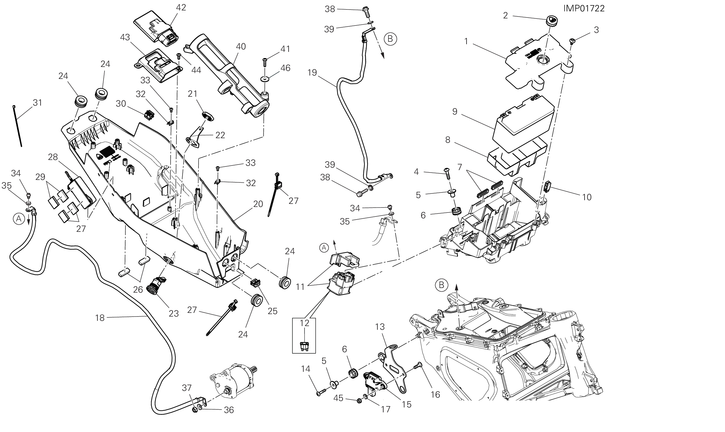 018 SUPPORT BATTERIE POUR MULTISTRADA V2 S 2025