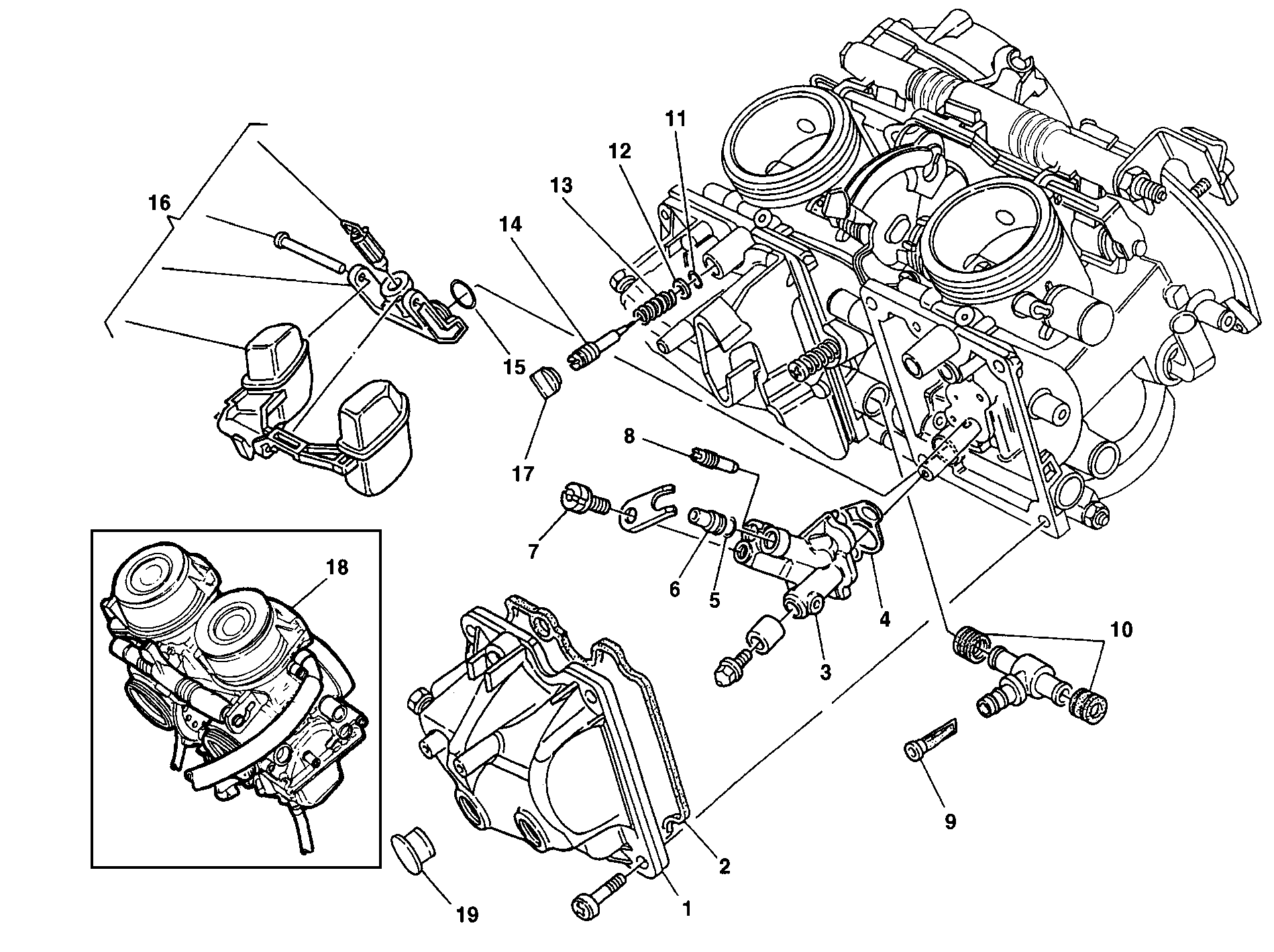 017 CARBURATEUR POUR MONSTER 750 1998