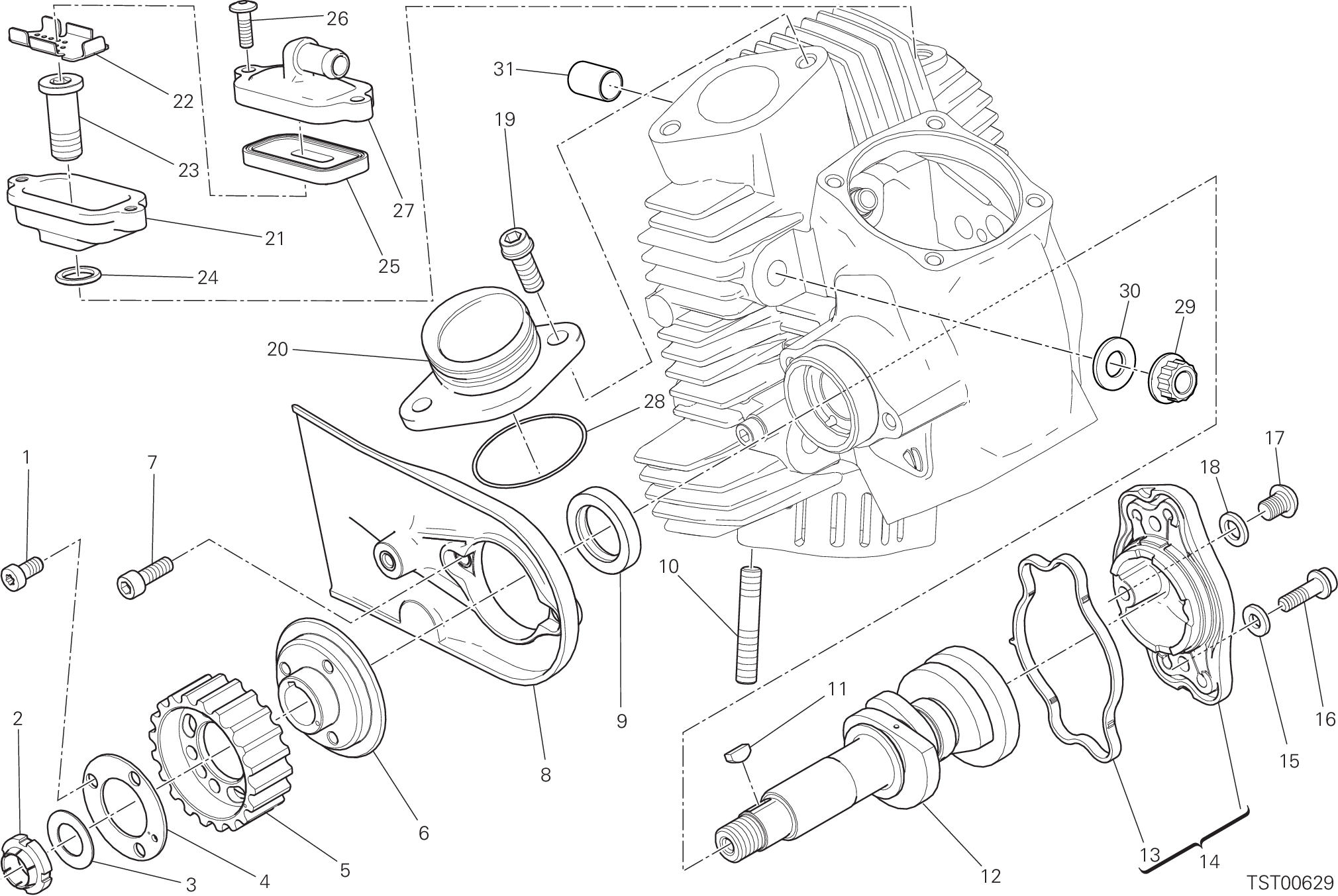 11B CULASSE HORIZONTALE DISTRIBUTION POUR SCRAMBLER ICON DARK 2022