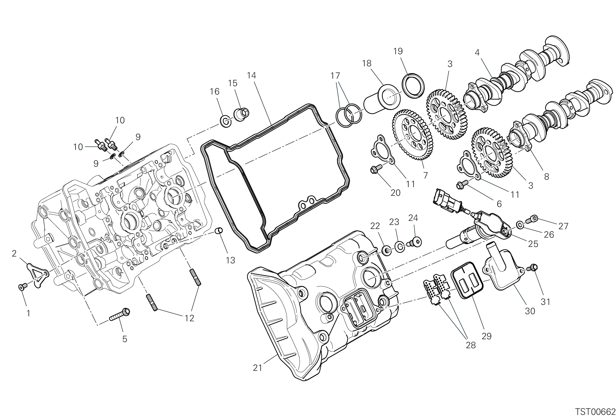 12A CULASSE AVANT DISTRIBUTION POUR SUPERBIKE PANIGALE V4 2019