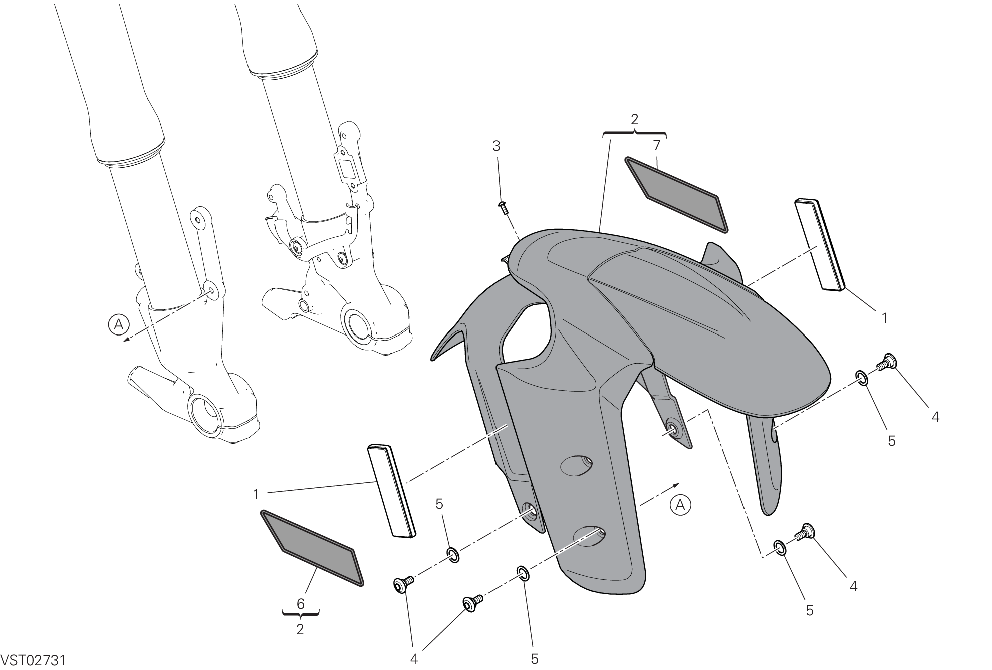 24A GARDE BOUE AVANT POUR MULTISTRADA V4 GRAND TOUR 2024