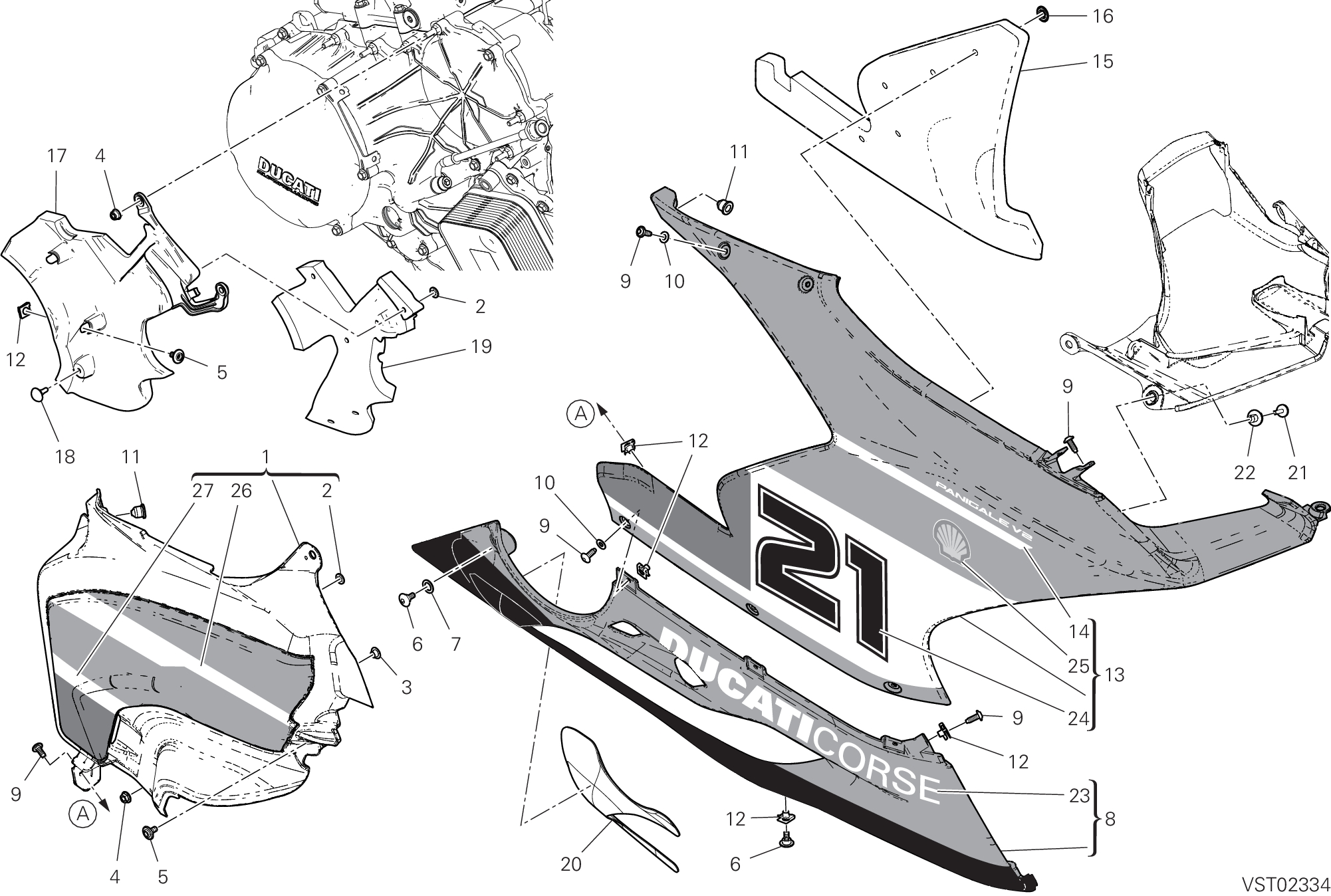 36B CARENE DROITE POUR SUPERBIKE PANIGALE V2 TROY BAYLISS 2025