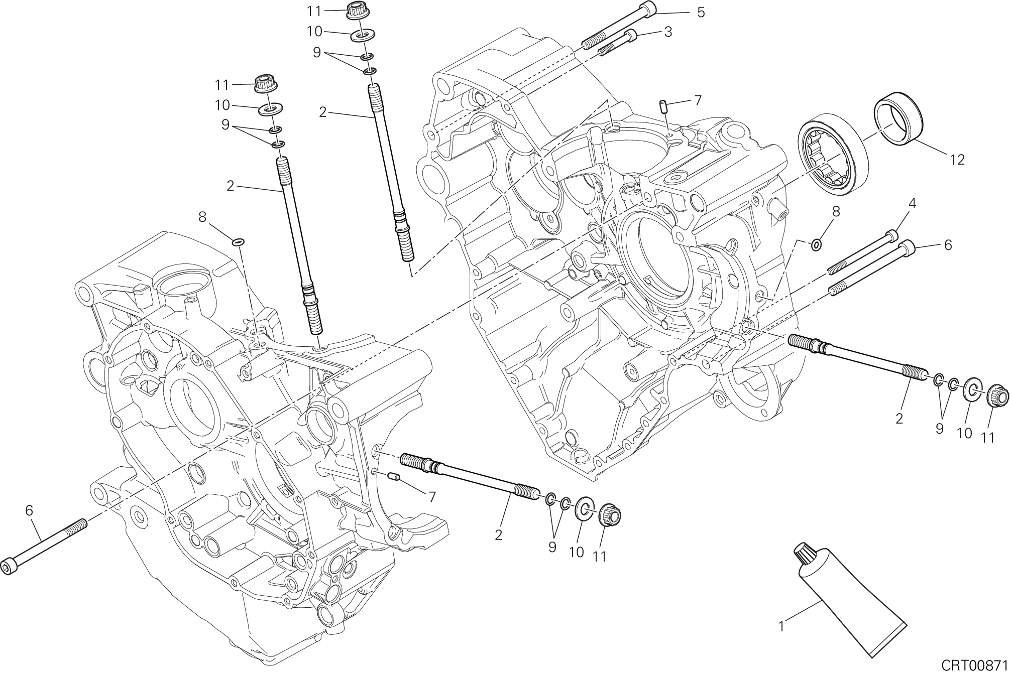 10A PAIRE DE DEMI CARTERS POUR XDIAVEL 2019