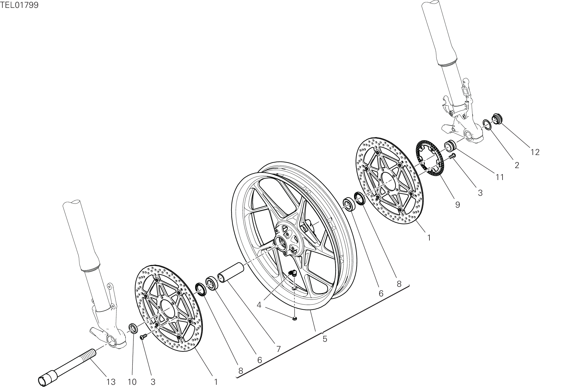 28A ROUE AVANT POUR MULTISTRADA V4 2025