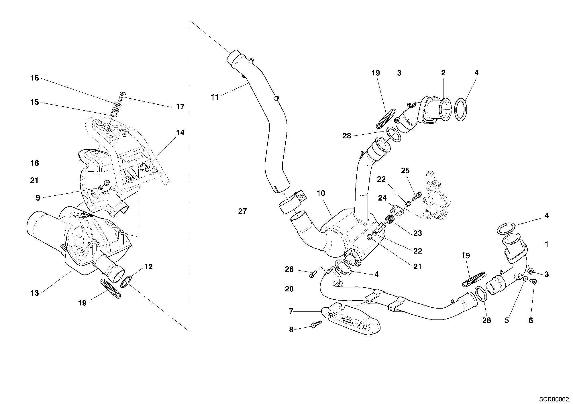 017 ECHAPPEMENT POUR MULTISTRADA 1000 2006