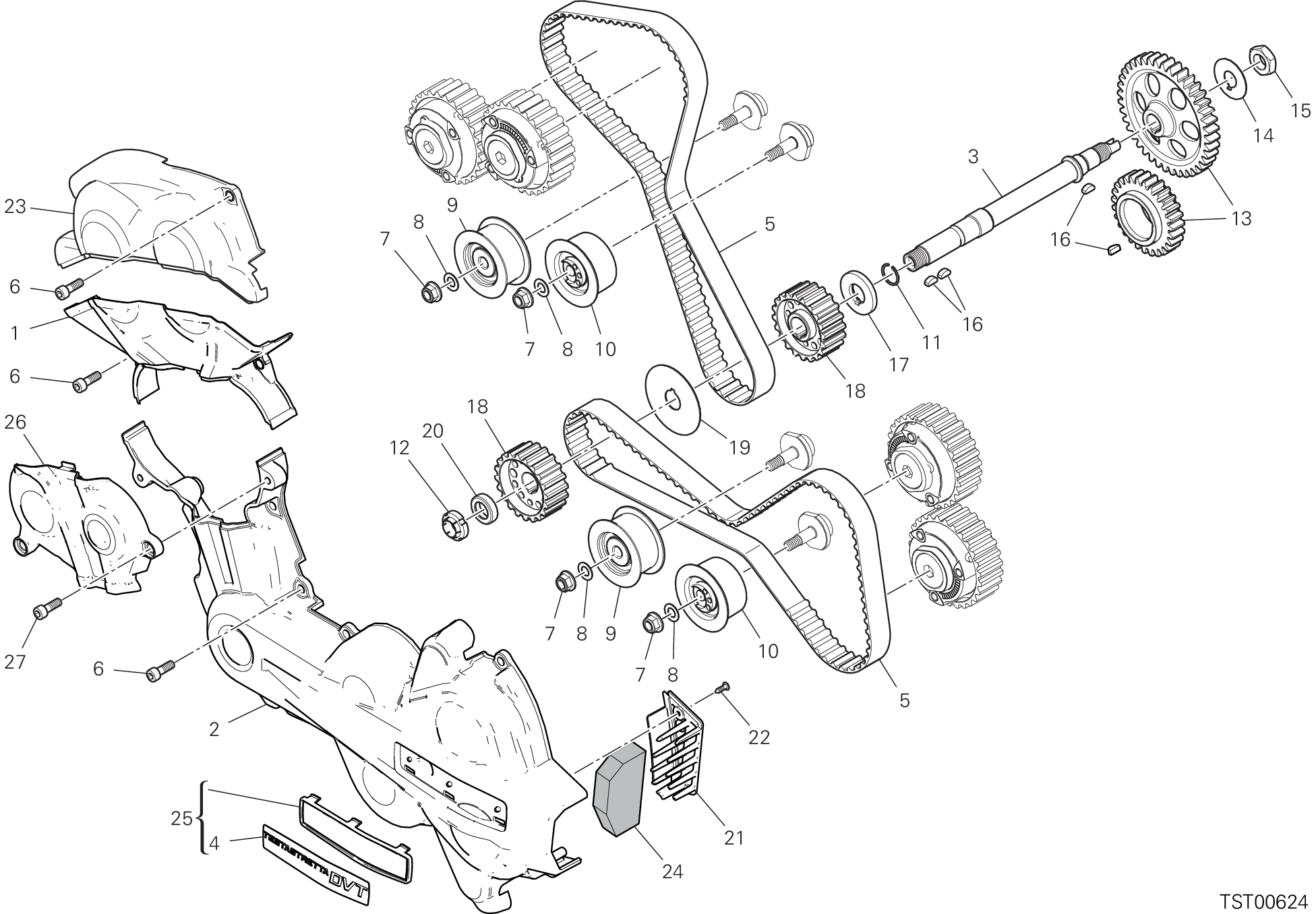 008 DISTRIBUTION POUR MULTISTRADA 1260 TOURING 2019