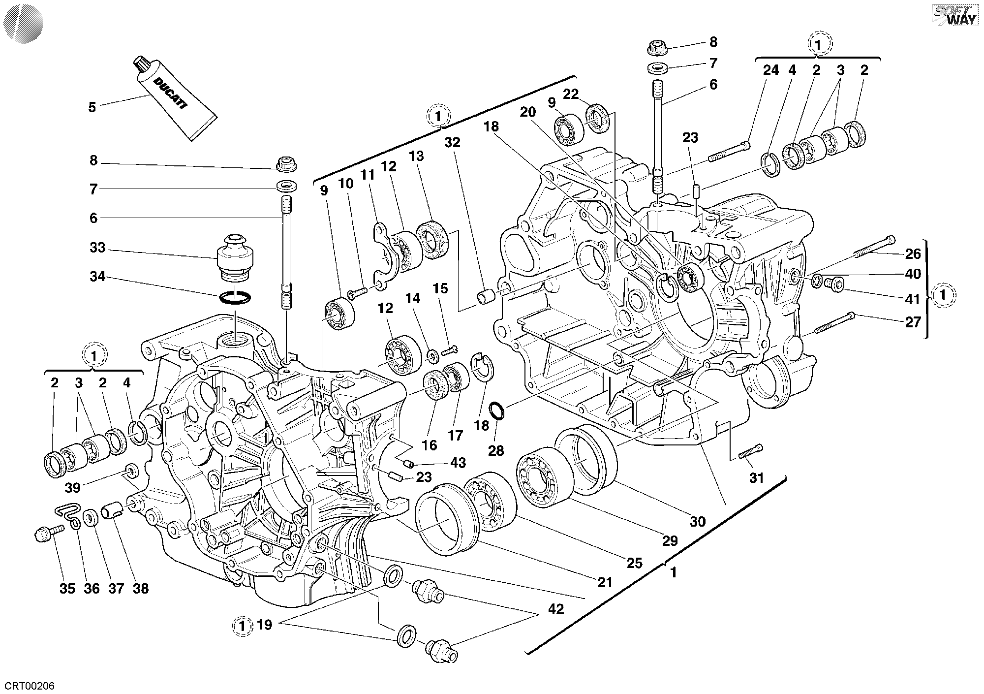 010 CARTER MOTEUR POUR SUPERSPORT 800 SS 2005