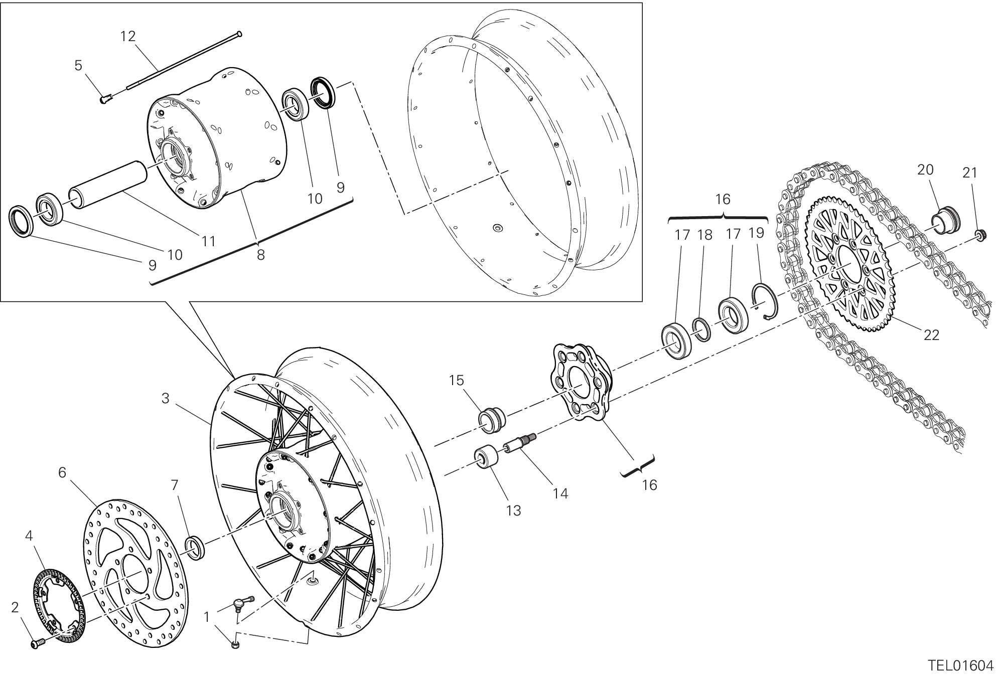 28A ROUE ARRIERE POUR DESERT X 2023