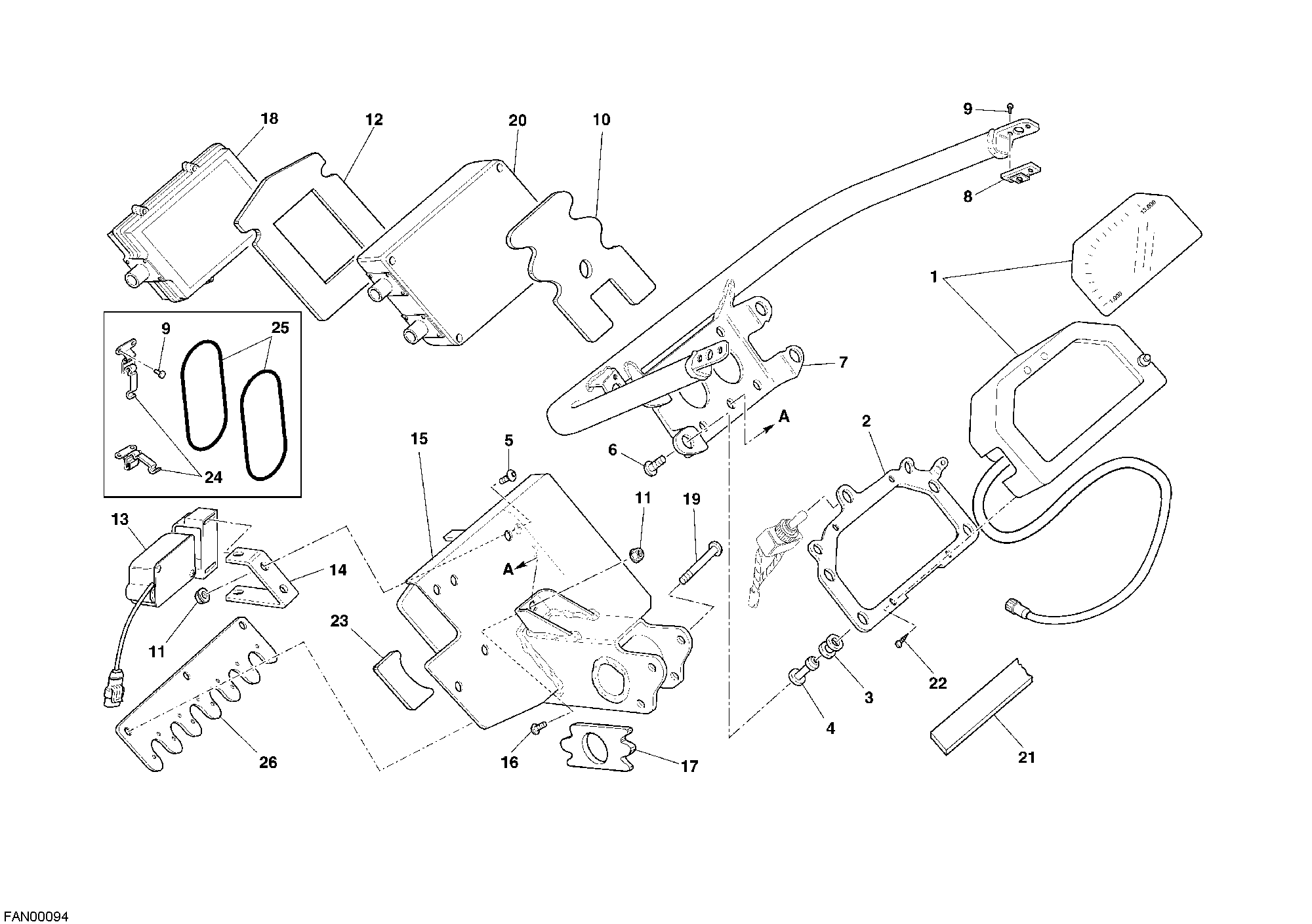 017 COMPTEURS POUR SUPERBIKE 999 RS 2005